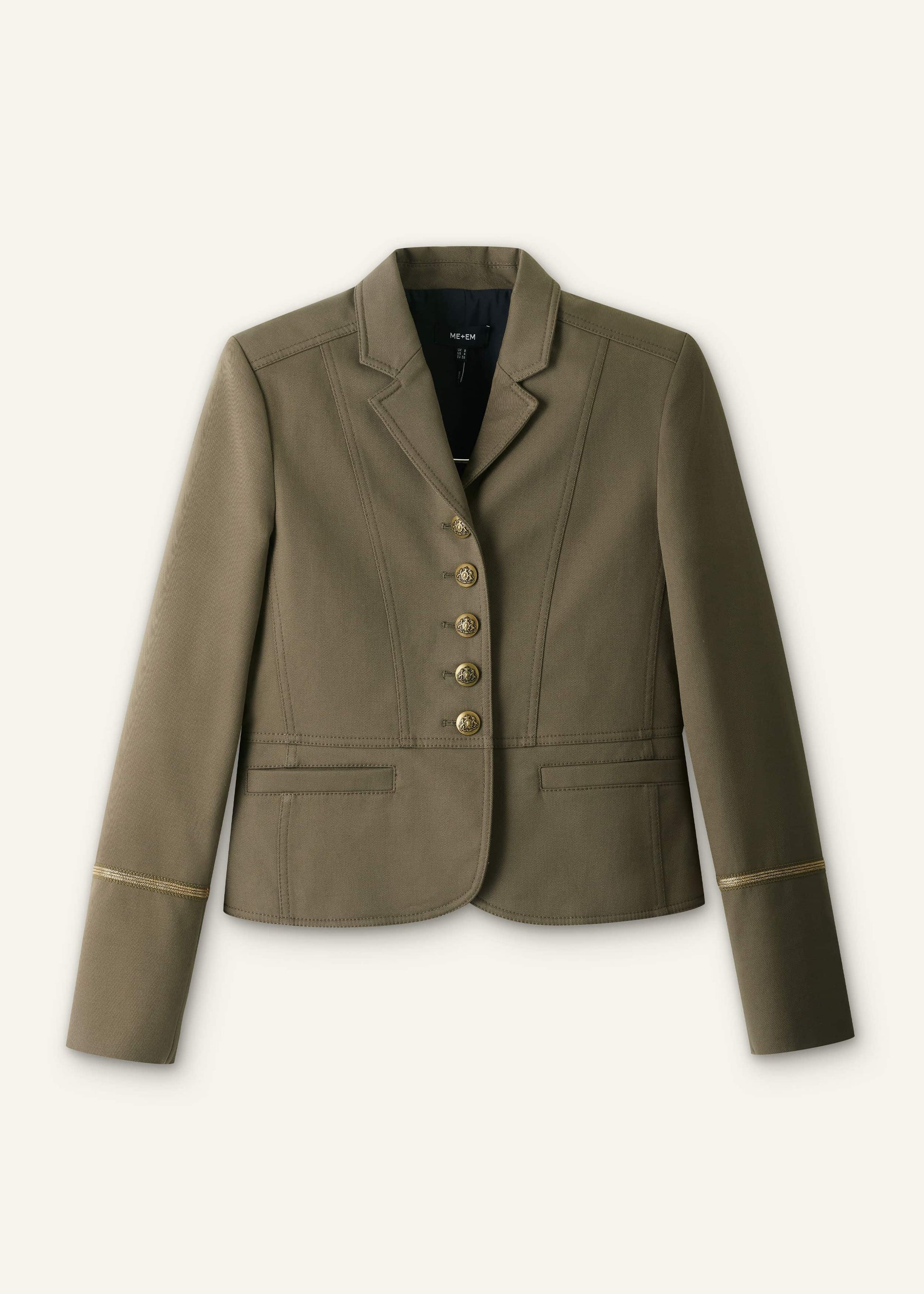 ME and EM Clothing Khaki Wear With Everything Fitted Utility Jacket
