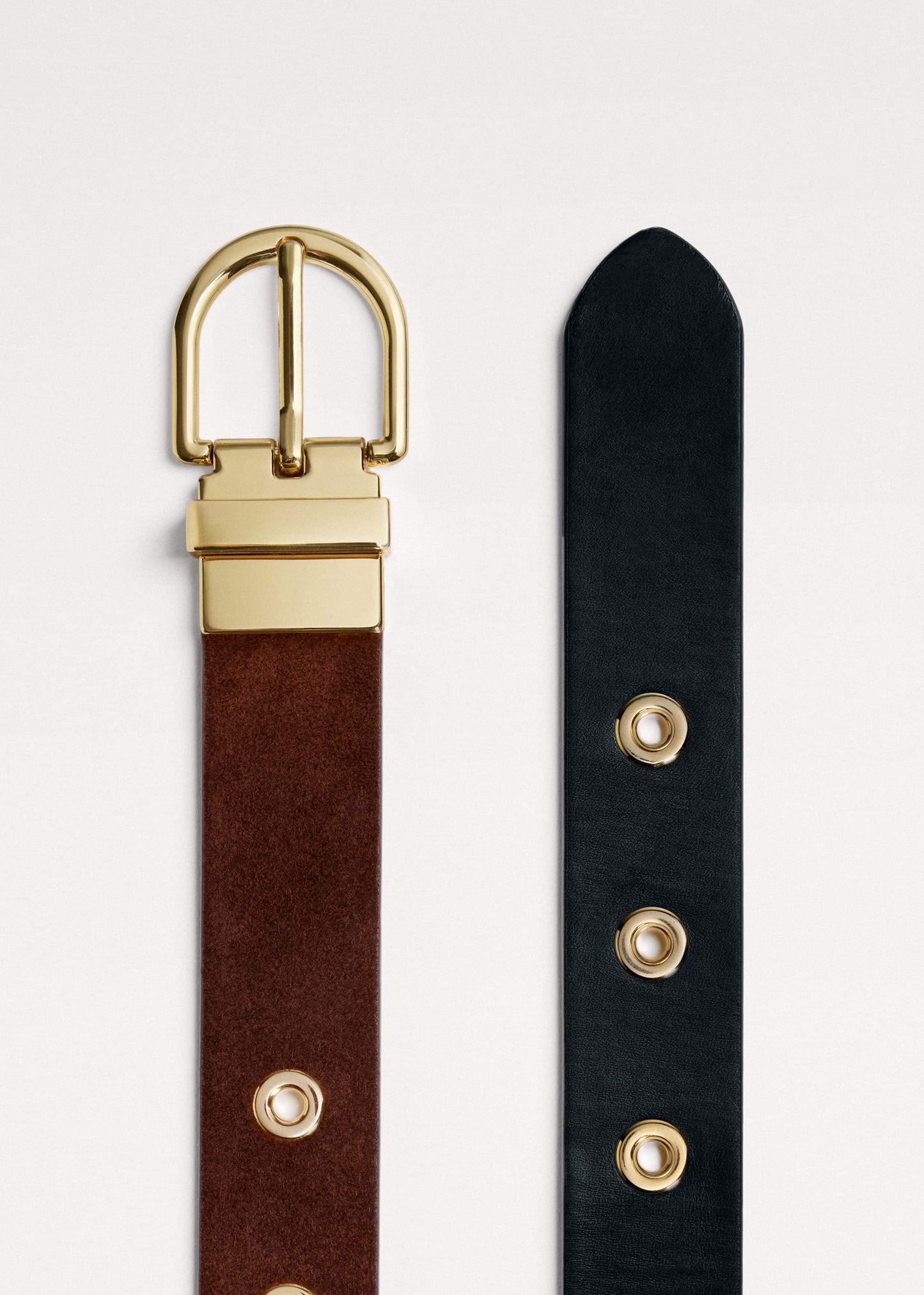 ME and EM Clothing|Accessories Black Reversible Eyelet Belt