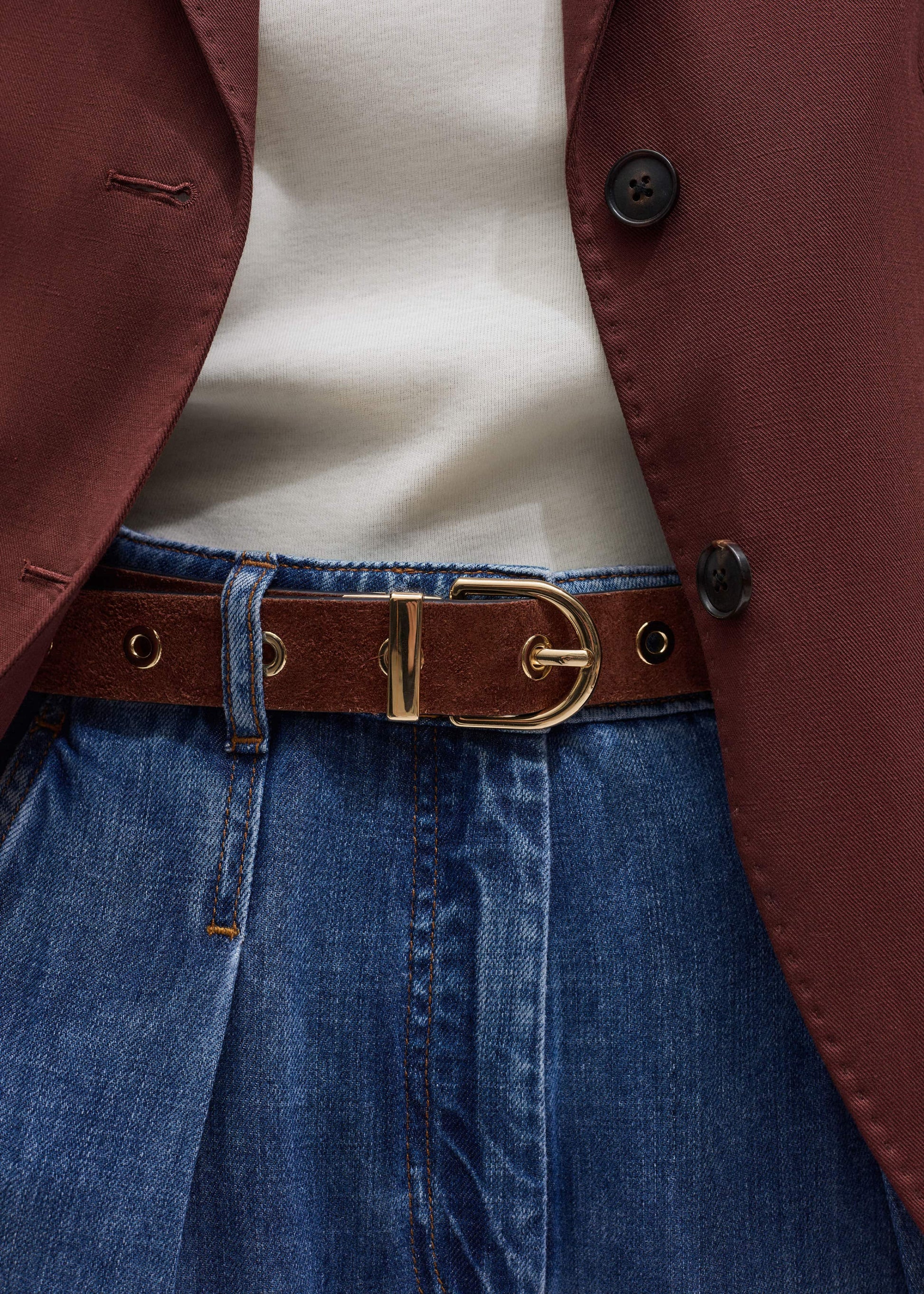 ME and EM Clothing|Accessories Black Reversible Eyelet Belt