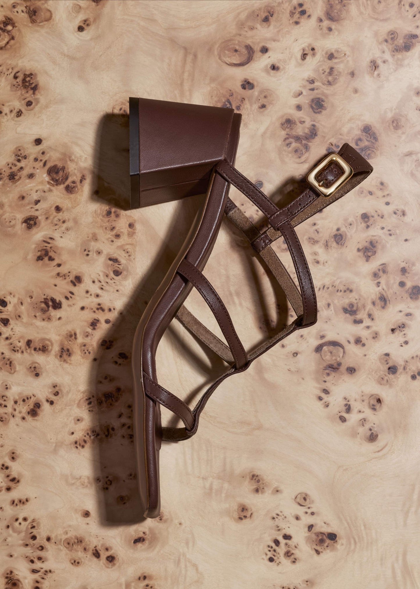 ME and EM Clothing|Accessories Dark Brown Caged Occasion Sandal