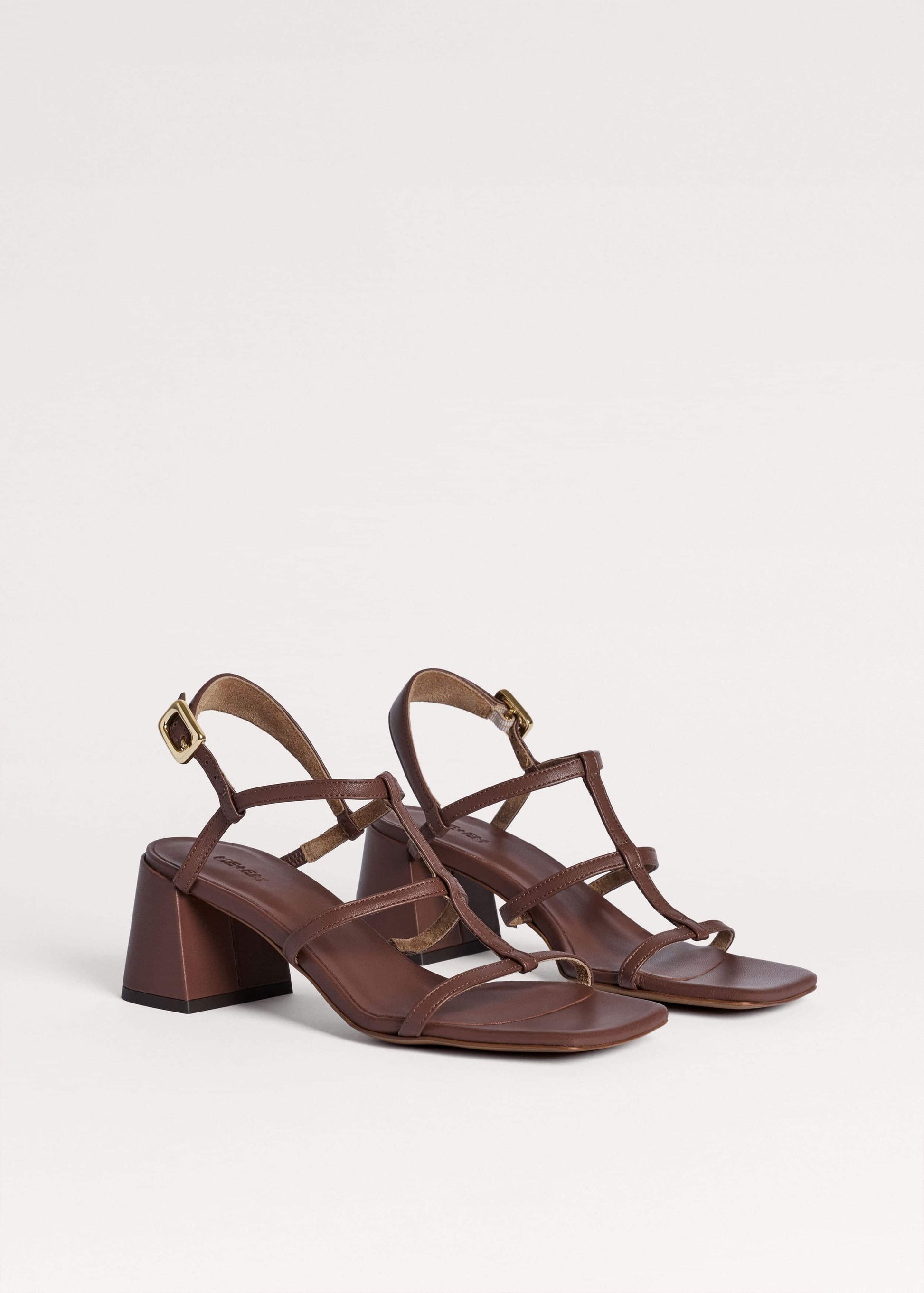 ME and EM Clothing|Accessories Dark Brown Caged Occasion Sandal