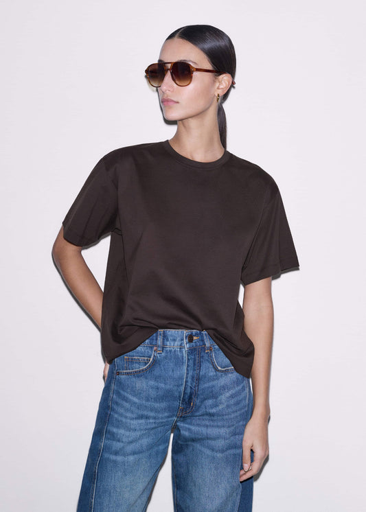 ME and EM Clothing Brown Oversized Tee