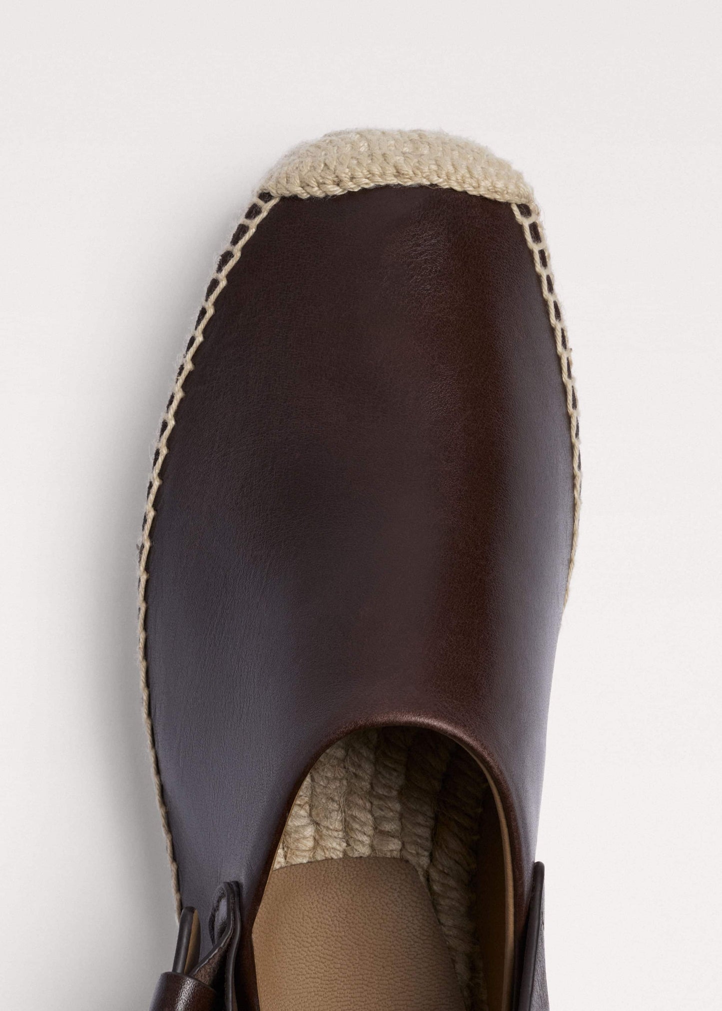 ME and EM Clothing|Accessories Brown Leather Slingback Espadrille