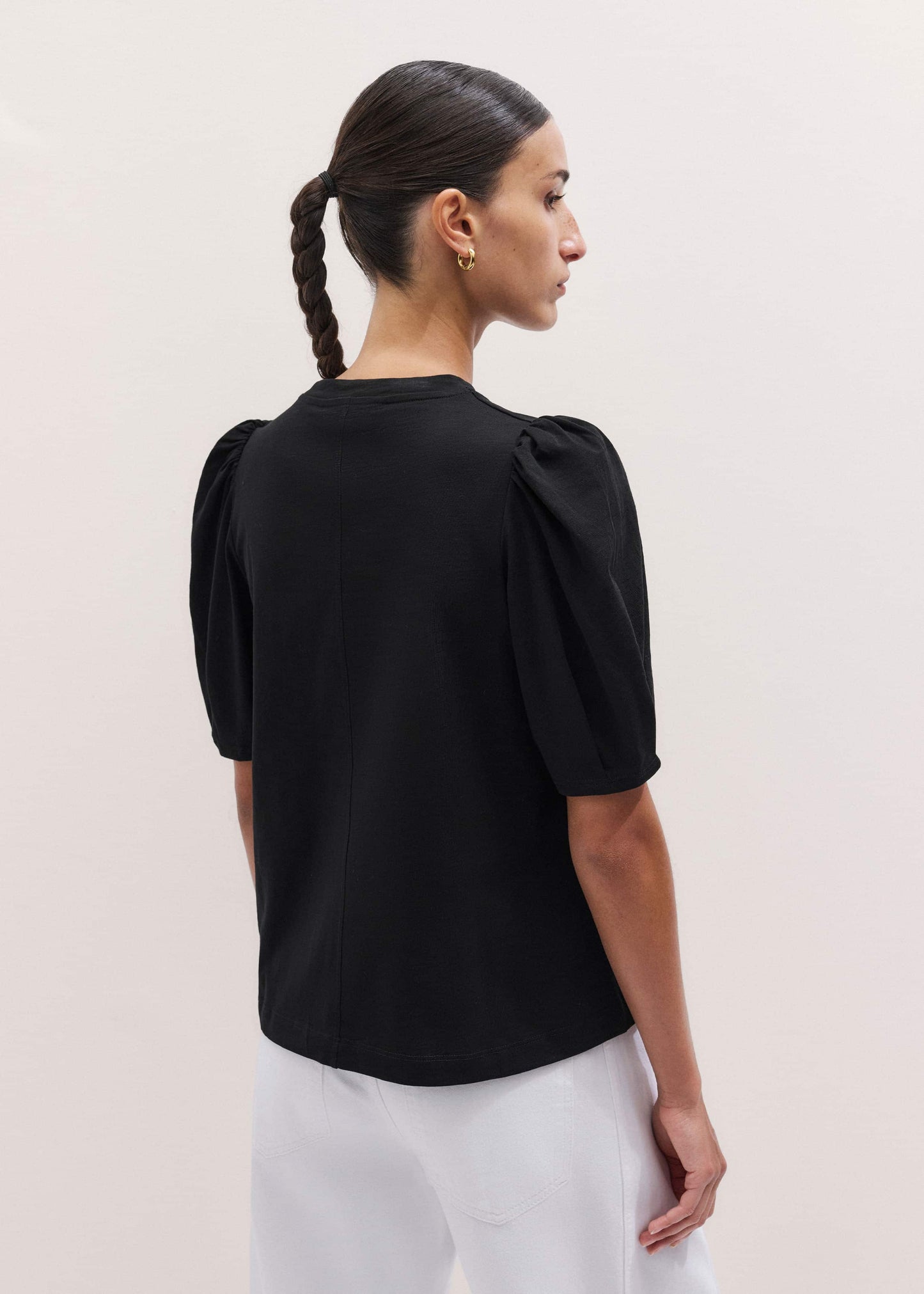 ME and EM Clothing Black Feminine Swing Top