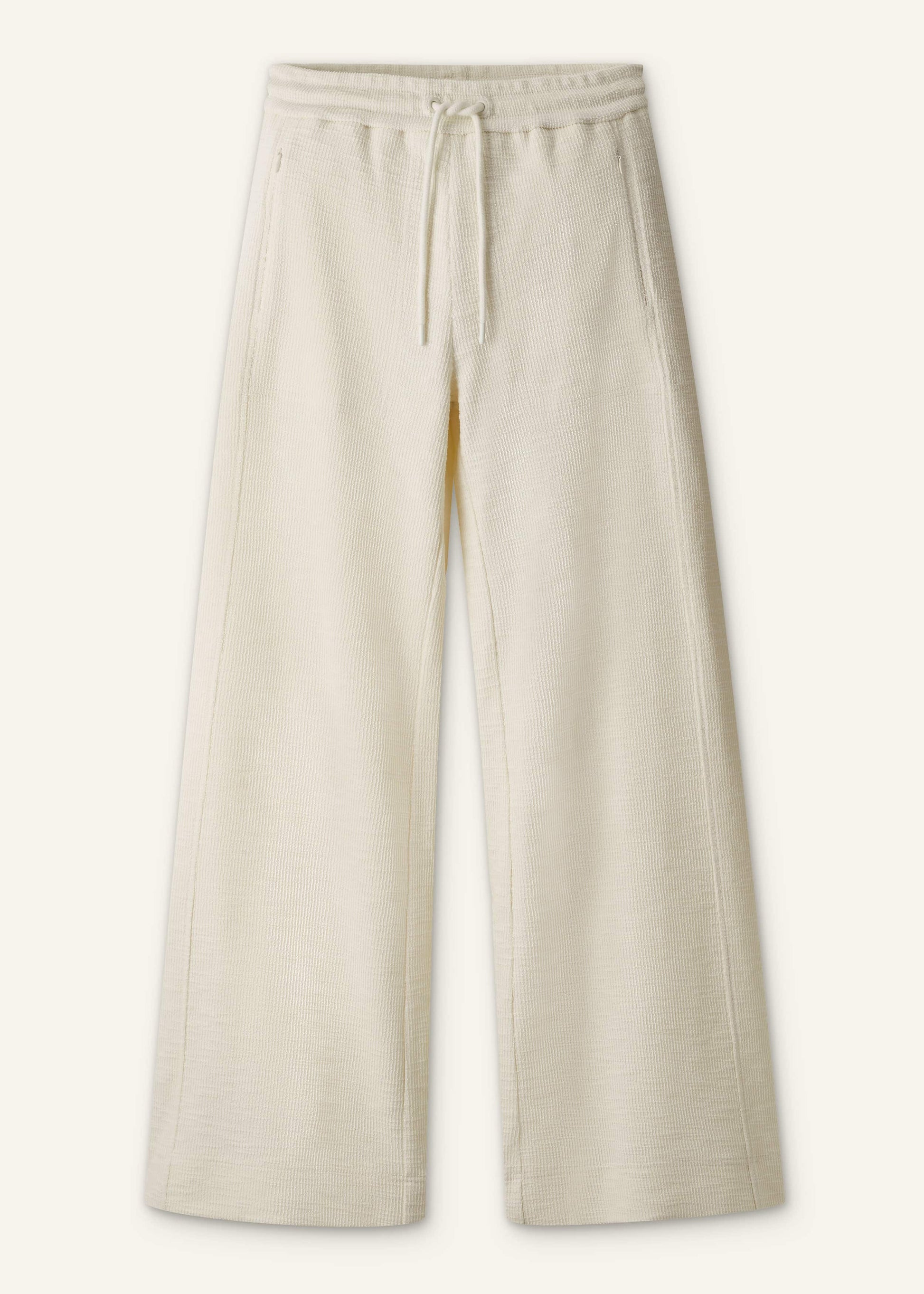 ME and EM Clothing Cream Wide-Leg Track Pant