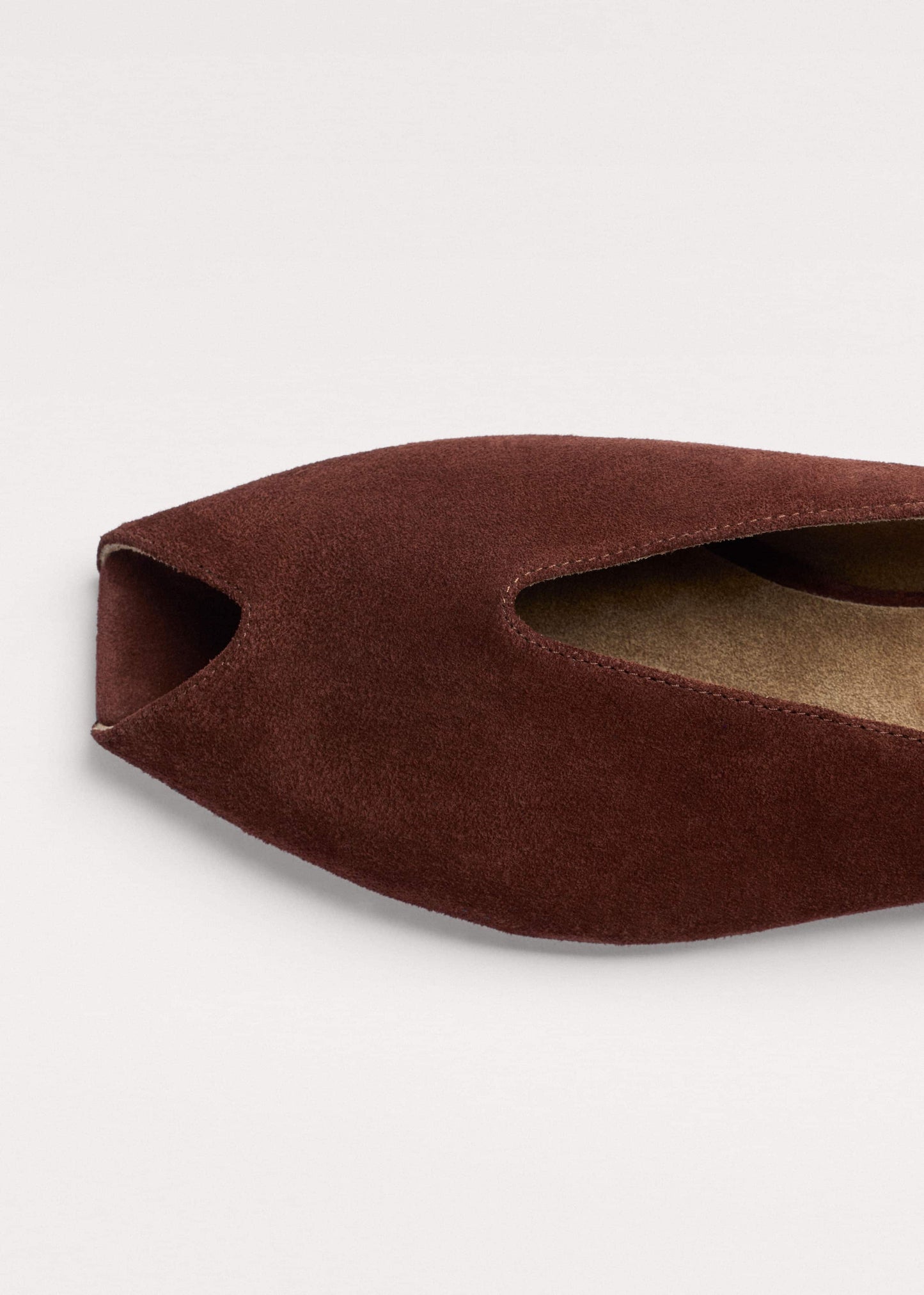 ME and EM Clothing|Accessories Cinnamon Brown Peep Toe Flat