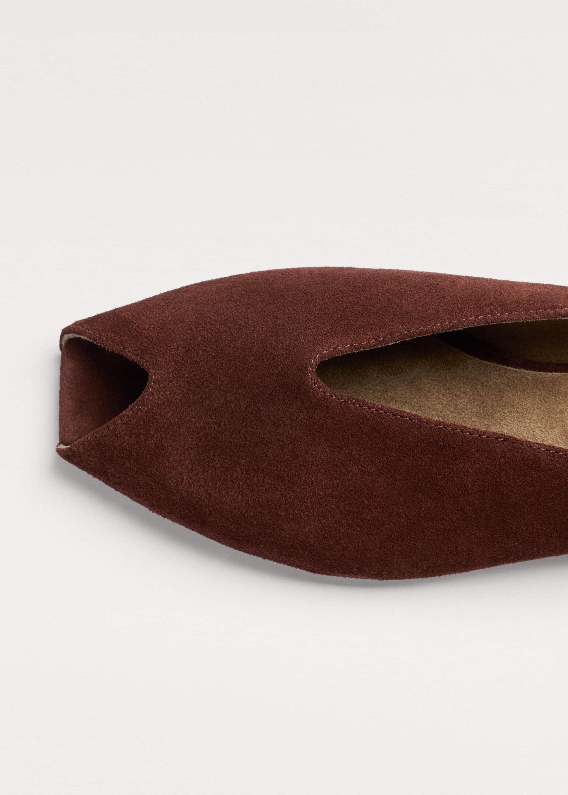 ME and EM Clothing|Accessories Cinnamon Brown Peep Toe Flat