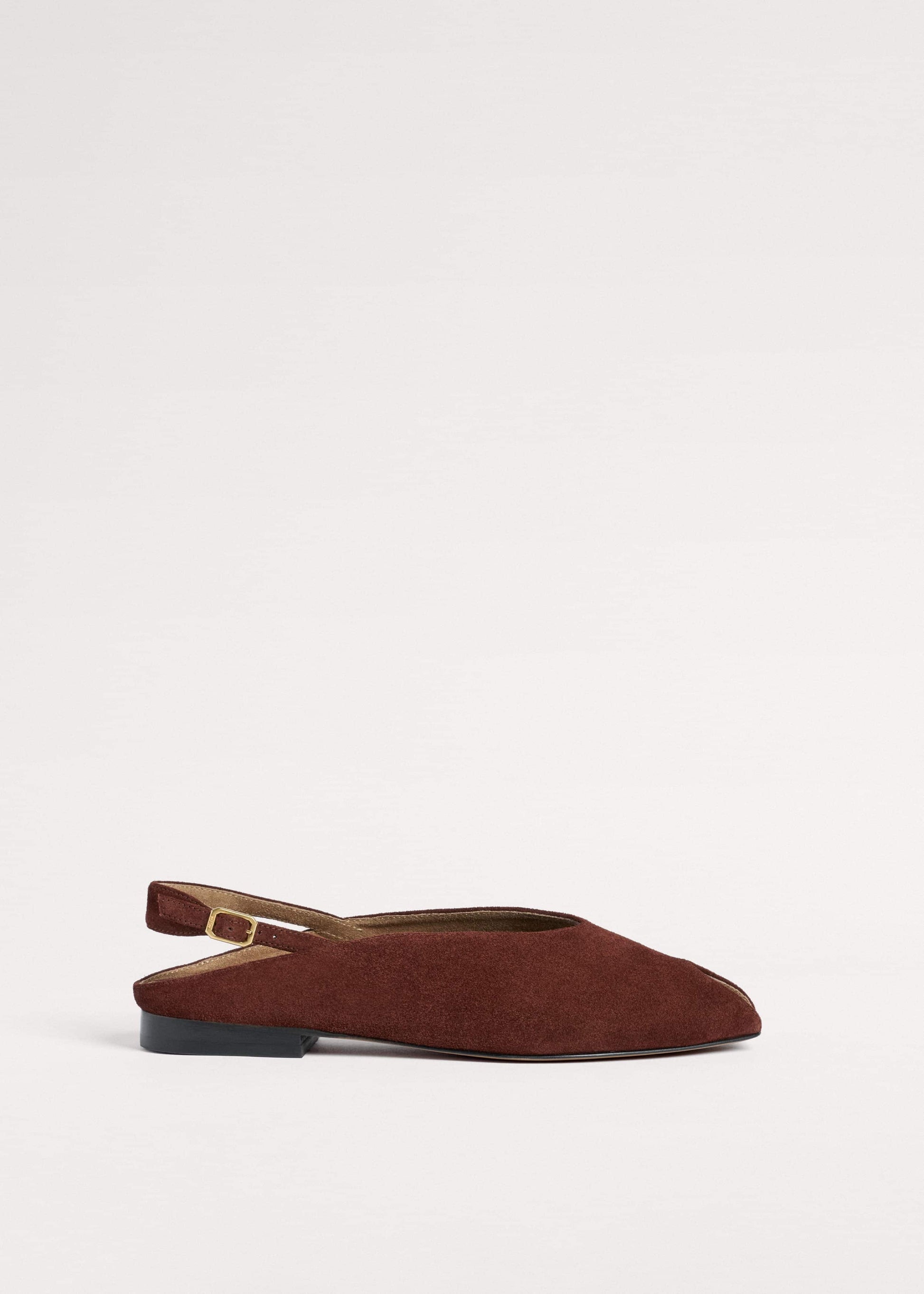 ME and EM Clothing|Accessories Cinnamon Brown Peep Toe Flat