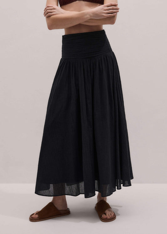 ME and EM Clothing Black Relaxed Maxi Skirt