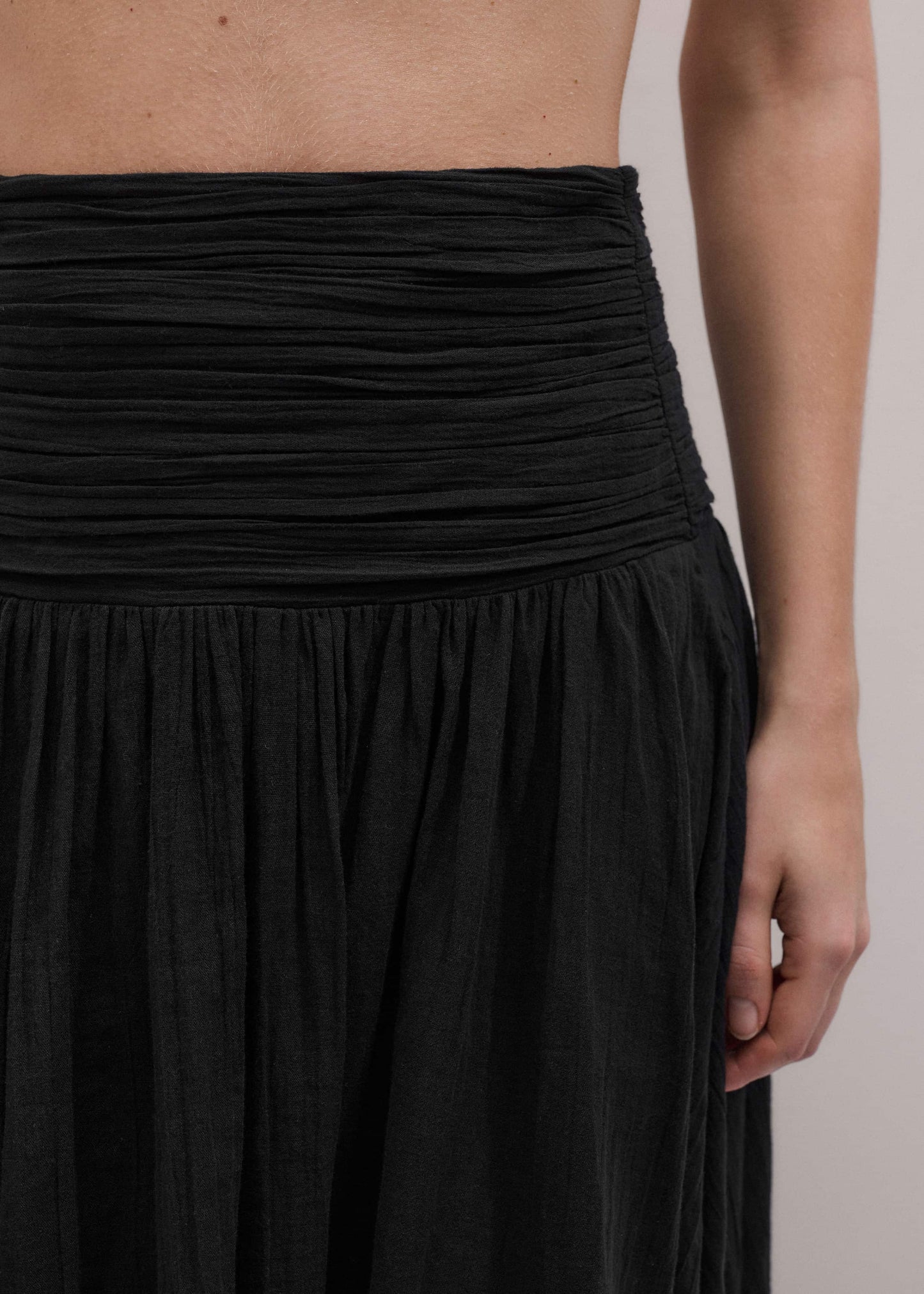 ME and EM Clothing Black Relaxed Maxi Skirt