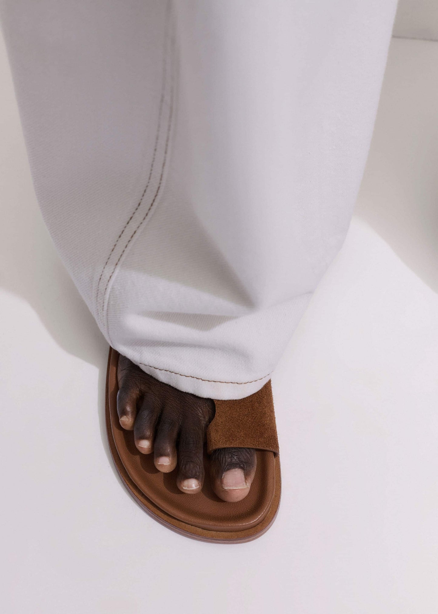 ME and EM Clothing|Accessories Tan Brown Asymmetric Sandal