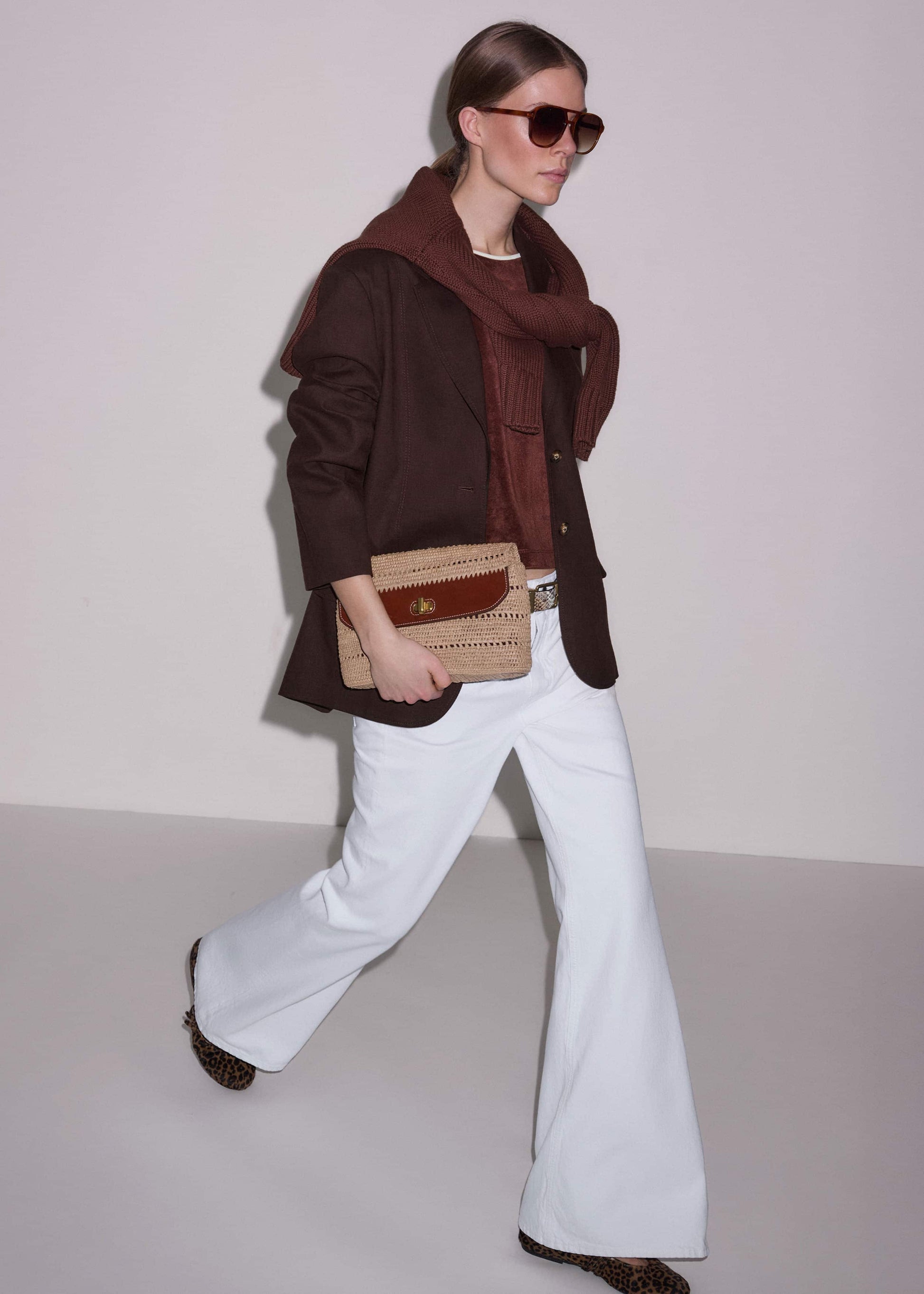 ME and EM Clothing Cinnamon Brown Halterneck Top
