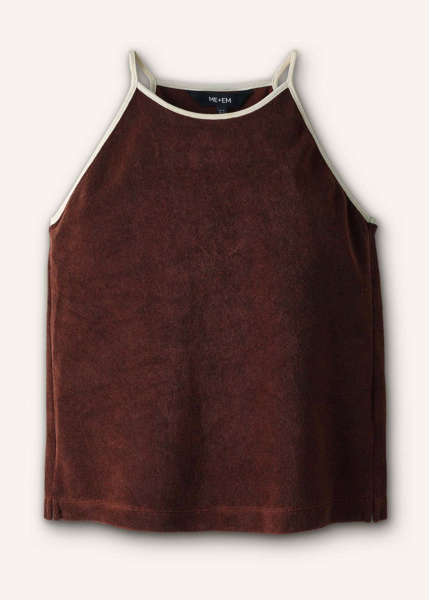 ME and EM Clothing Cinnamon Brown Halterneck Top