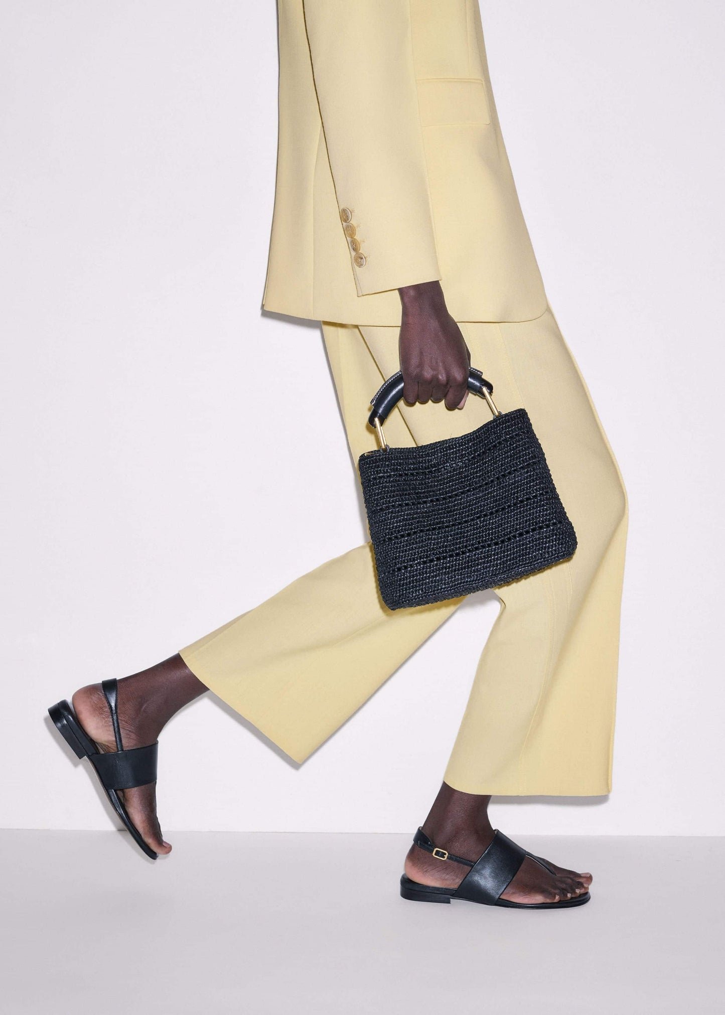 ME and EM Clothing|Accessories Black Minimal Sandal