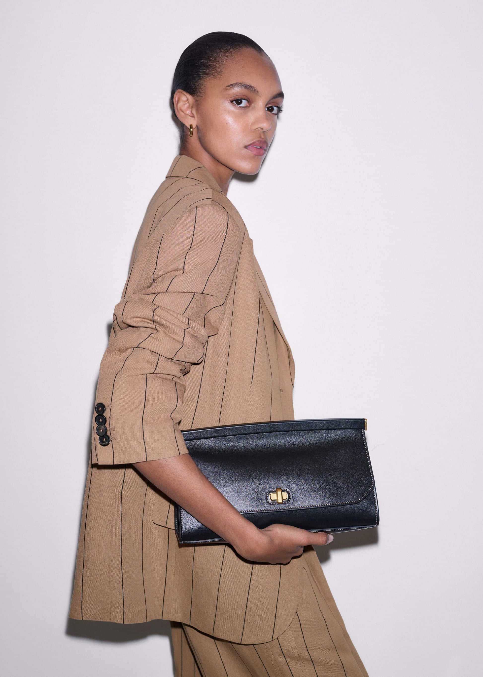 ME and EM Clothing|Accessories Black Tailored Clutch Bag