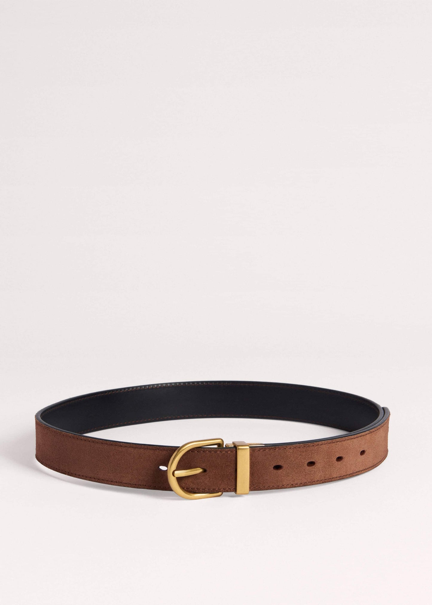 ME and EM Clothing|Accessories Chestnut Round Buckle Reversible Belt