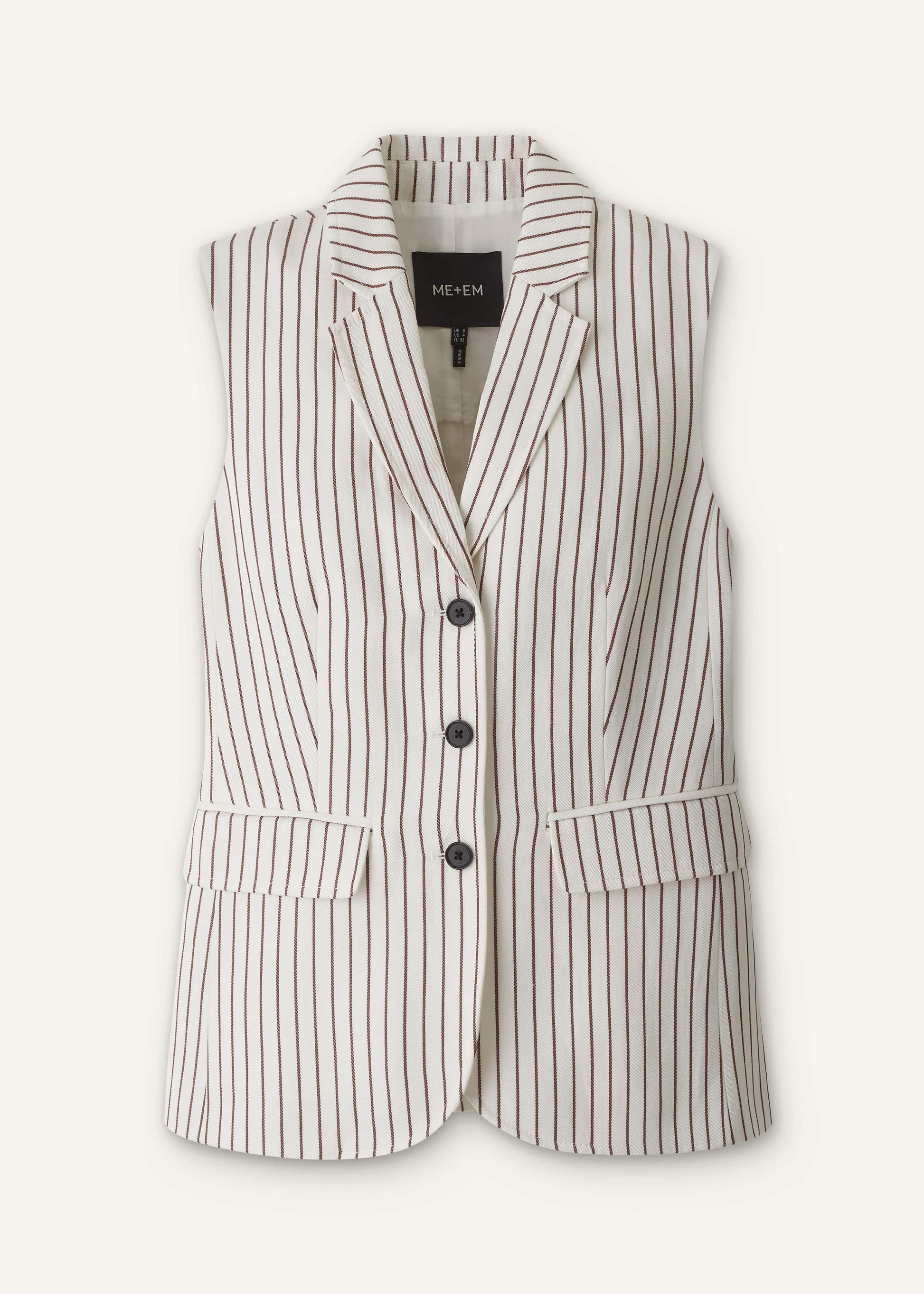 ME and EM Clothing Ivory Slim Vest