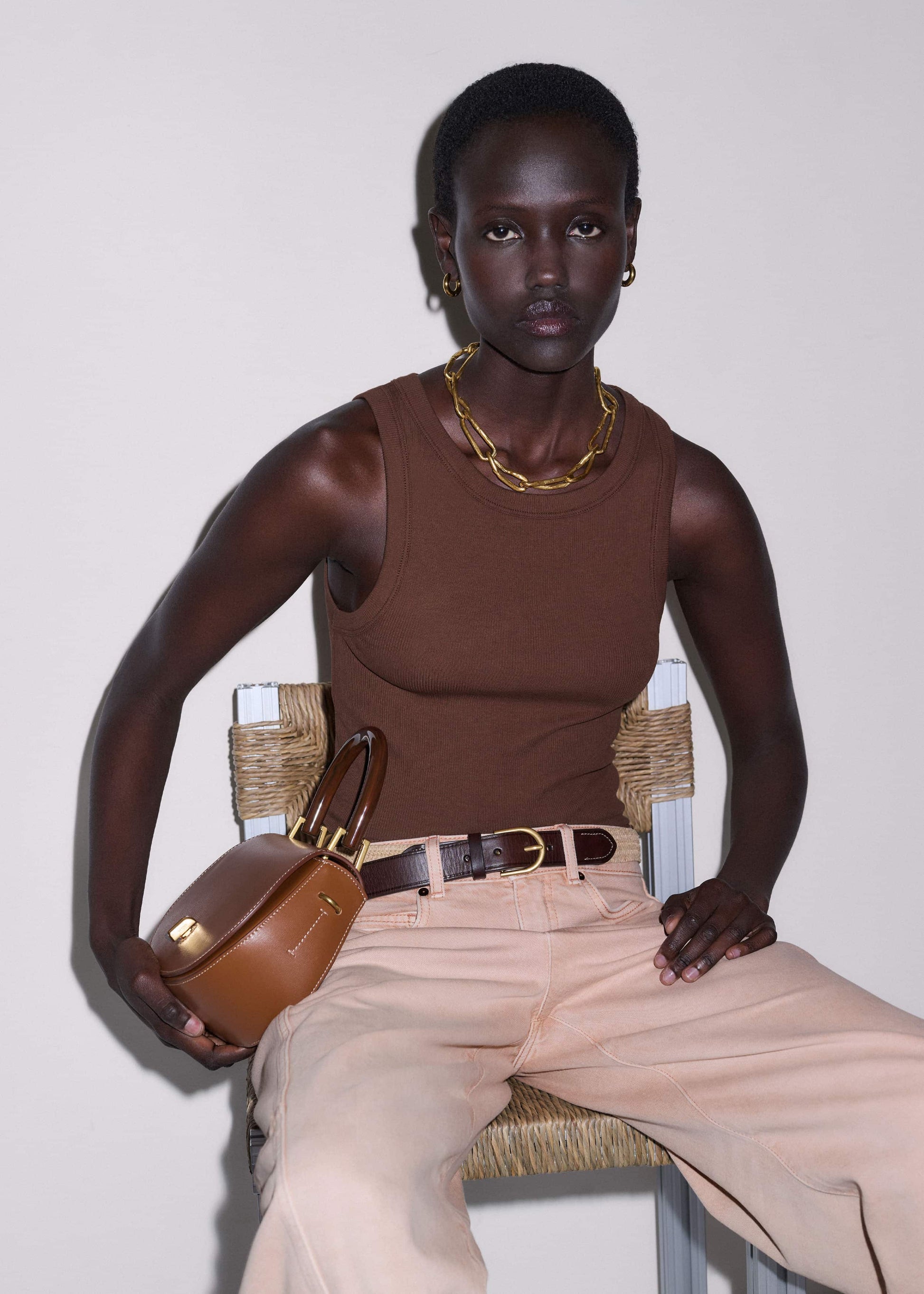 ME and EM Clothing|Accessories Natural Round Raffia Summer Belt