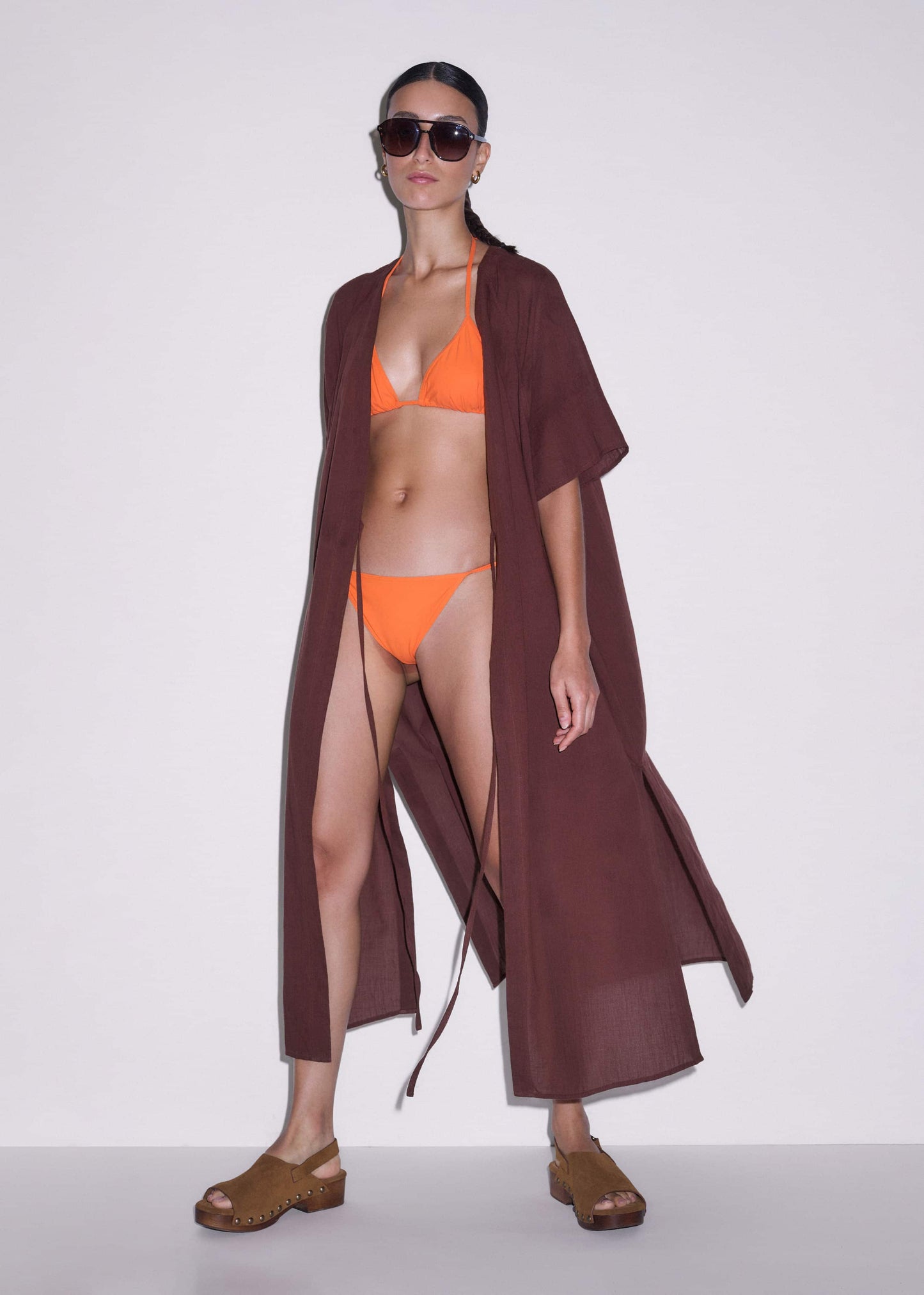 ME and EM Clothing Orange Side Tie Bikini Bottom