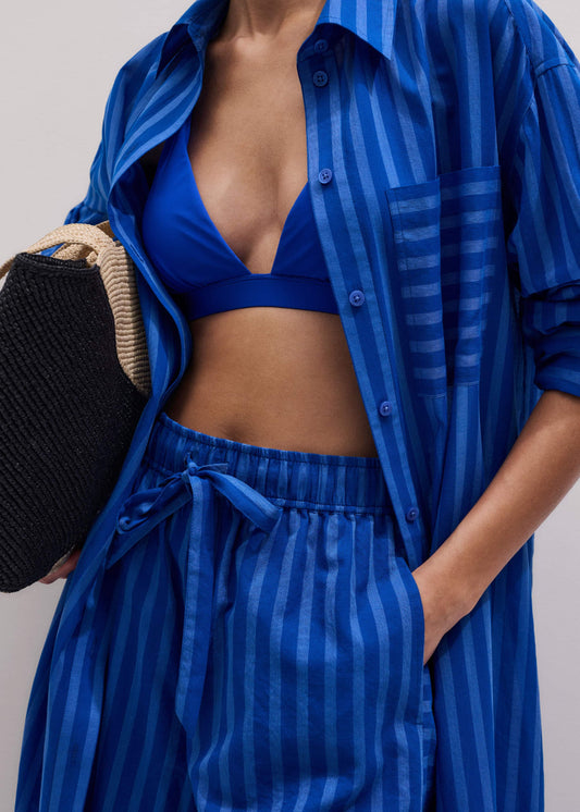 ME and EM Clothing Blue Striped Beach Set