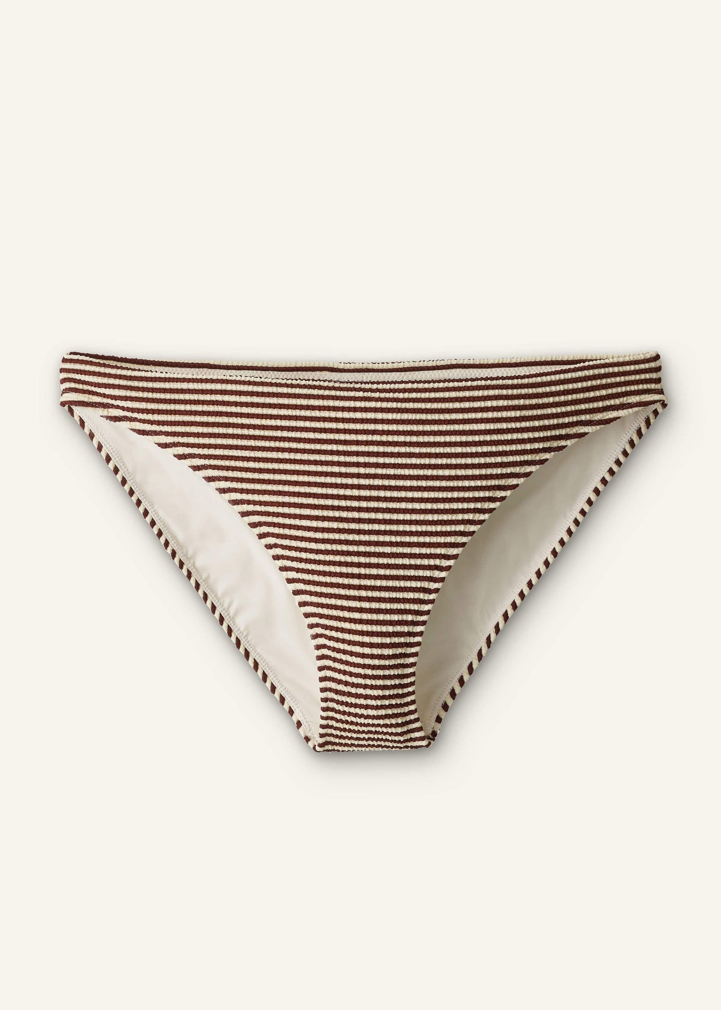 ME and EM Clothing Cinnamon Brown Striped Bikini Bottom