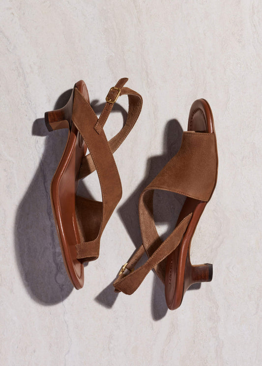 ME and EM Accessories Brown Asymmetric Heel