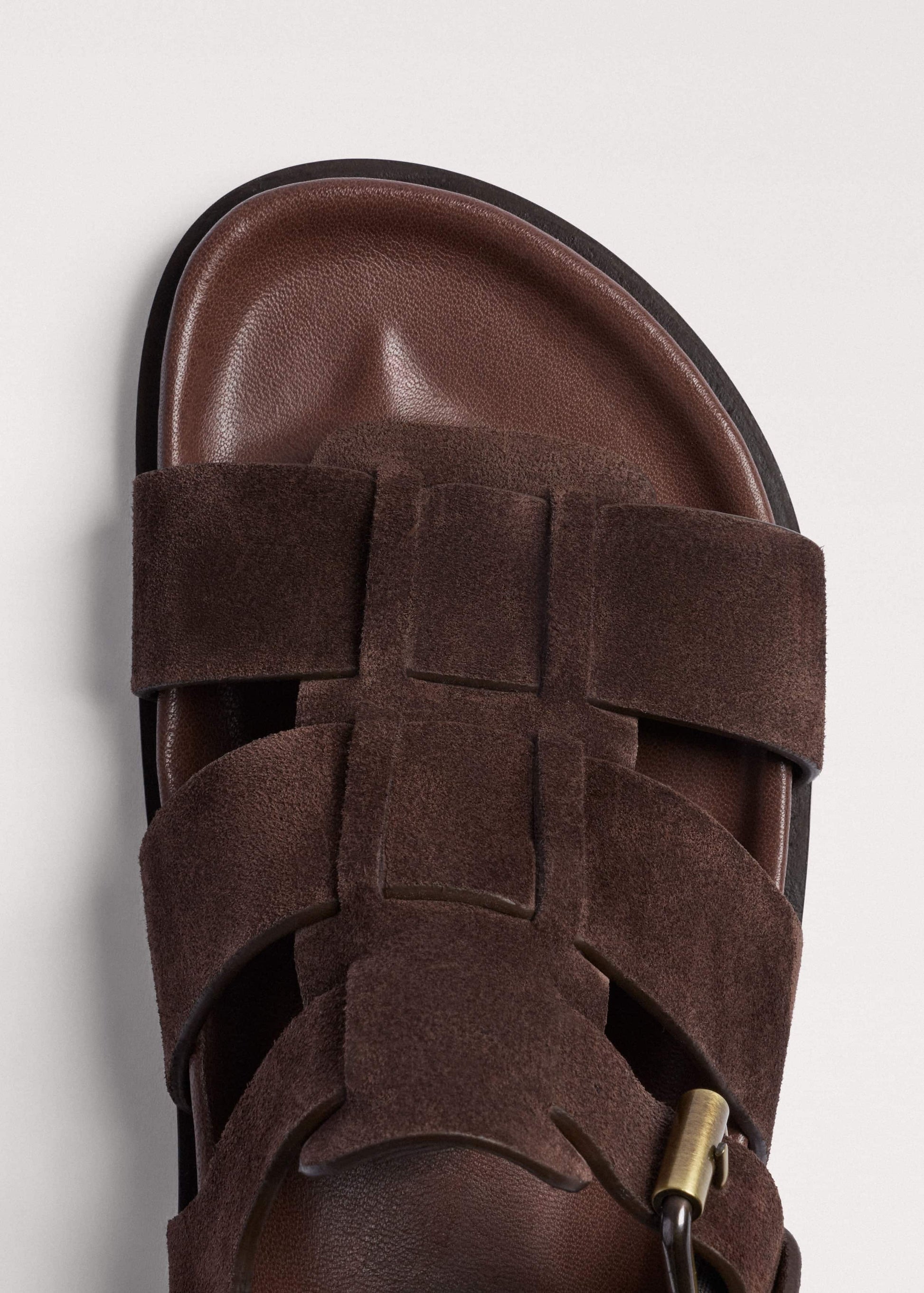 ME and EM Accessories Dark Brown Open Toe Fisherman Sandal