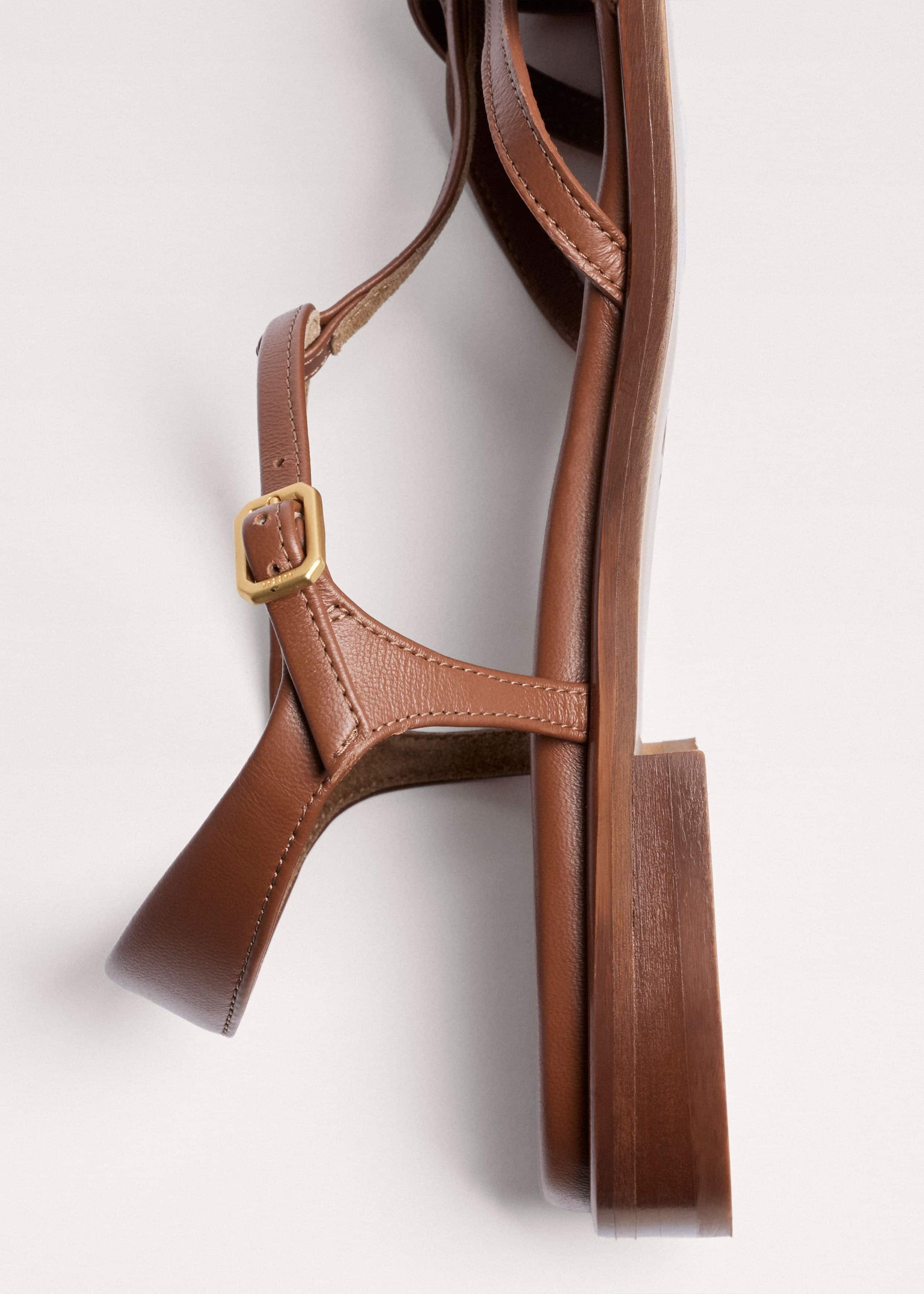 ME and EM Accessories Brown Caged T-Bar Sandal