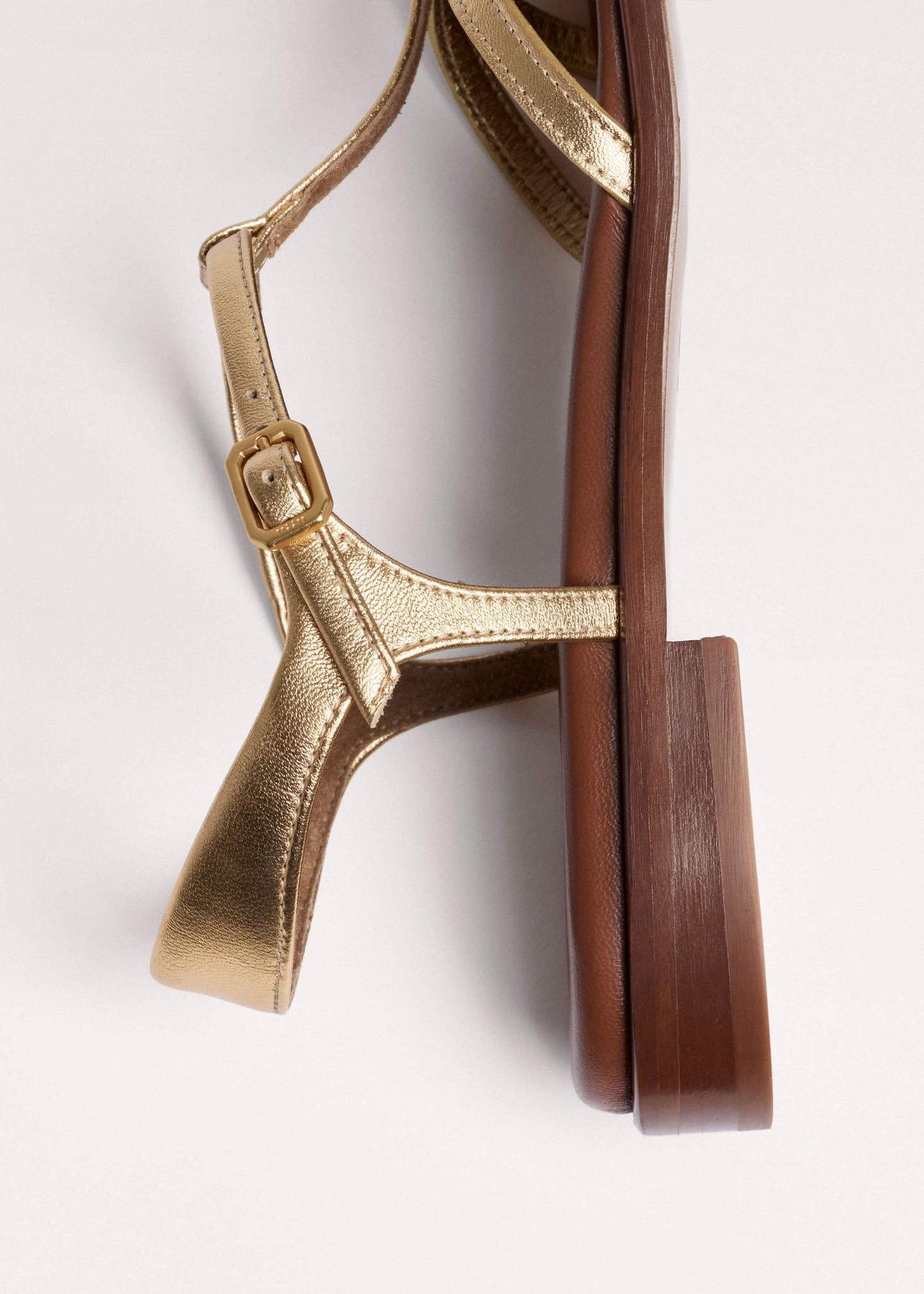 ME and EM Accessories Gold Caged T-Bar Sandal