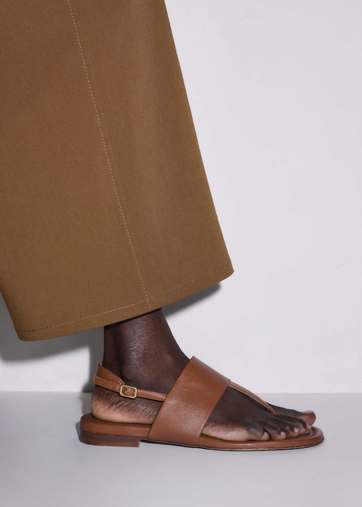 ME and EM Accessories Brown Minimal Sandal