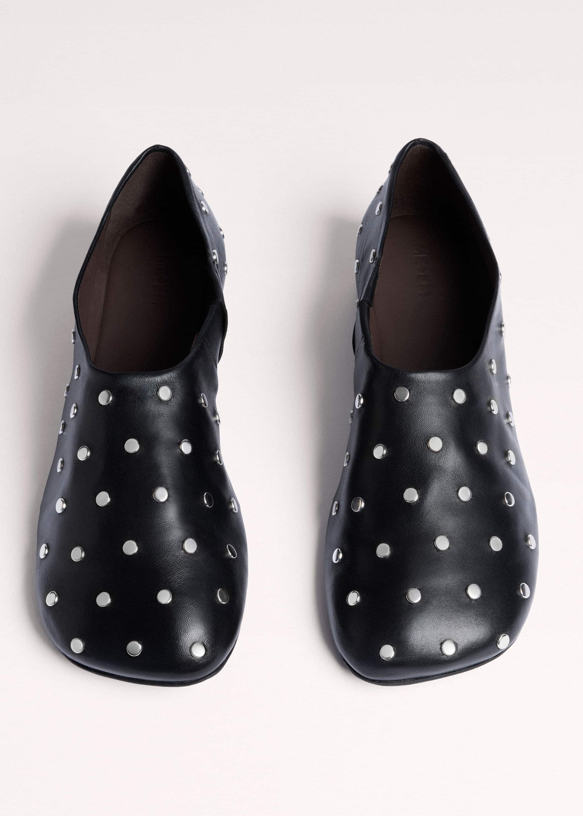 ME and EM Accessories Black Studded Slipper