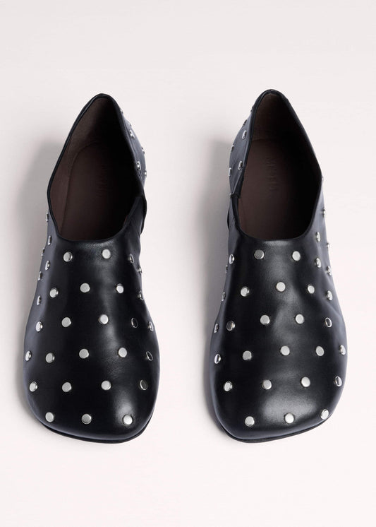 ME and EM Accessories Black Studded Slipper