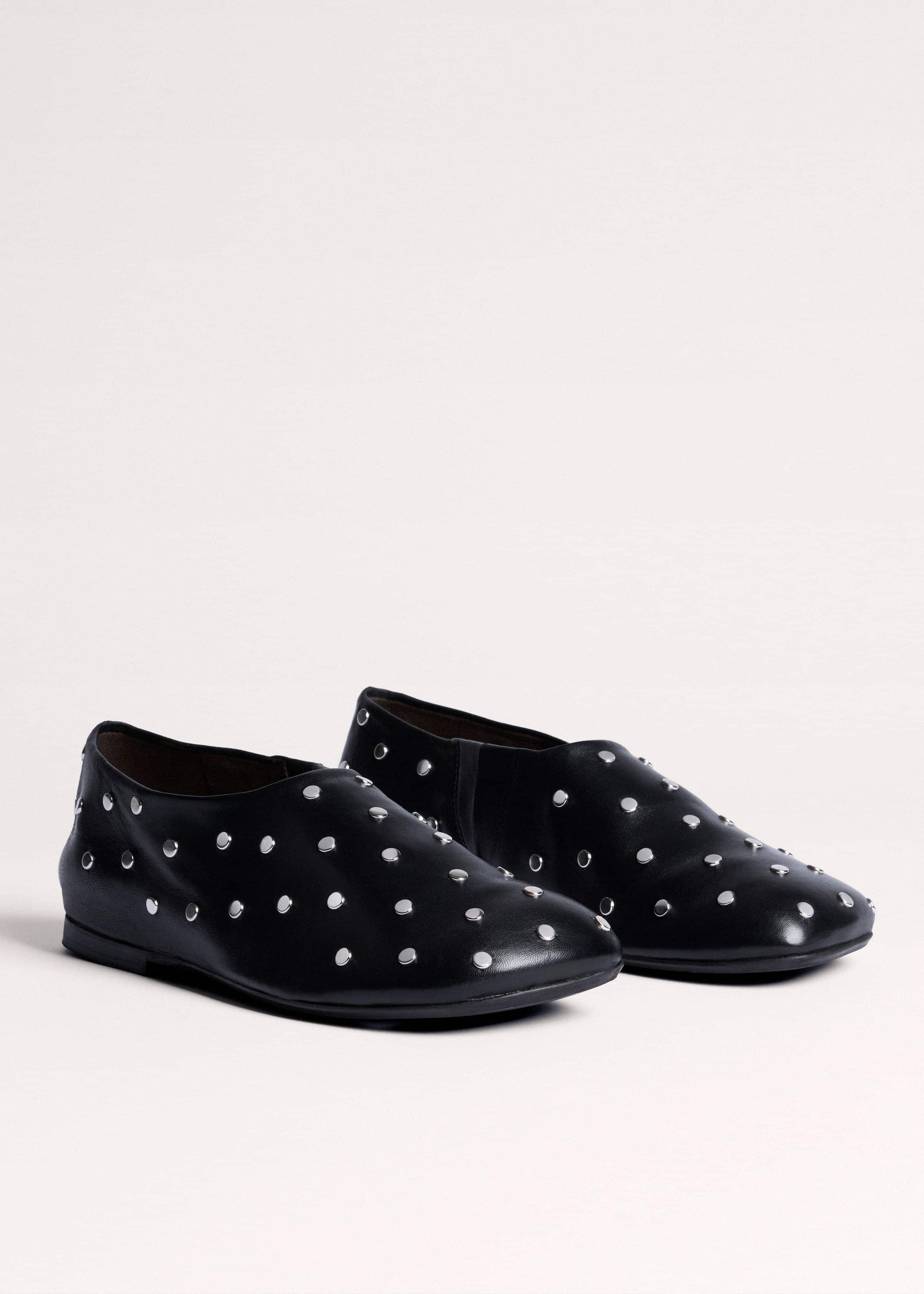 ME and EM Accessories Black Studded Slipper