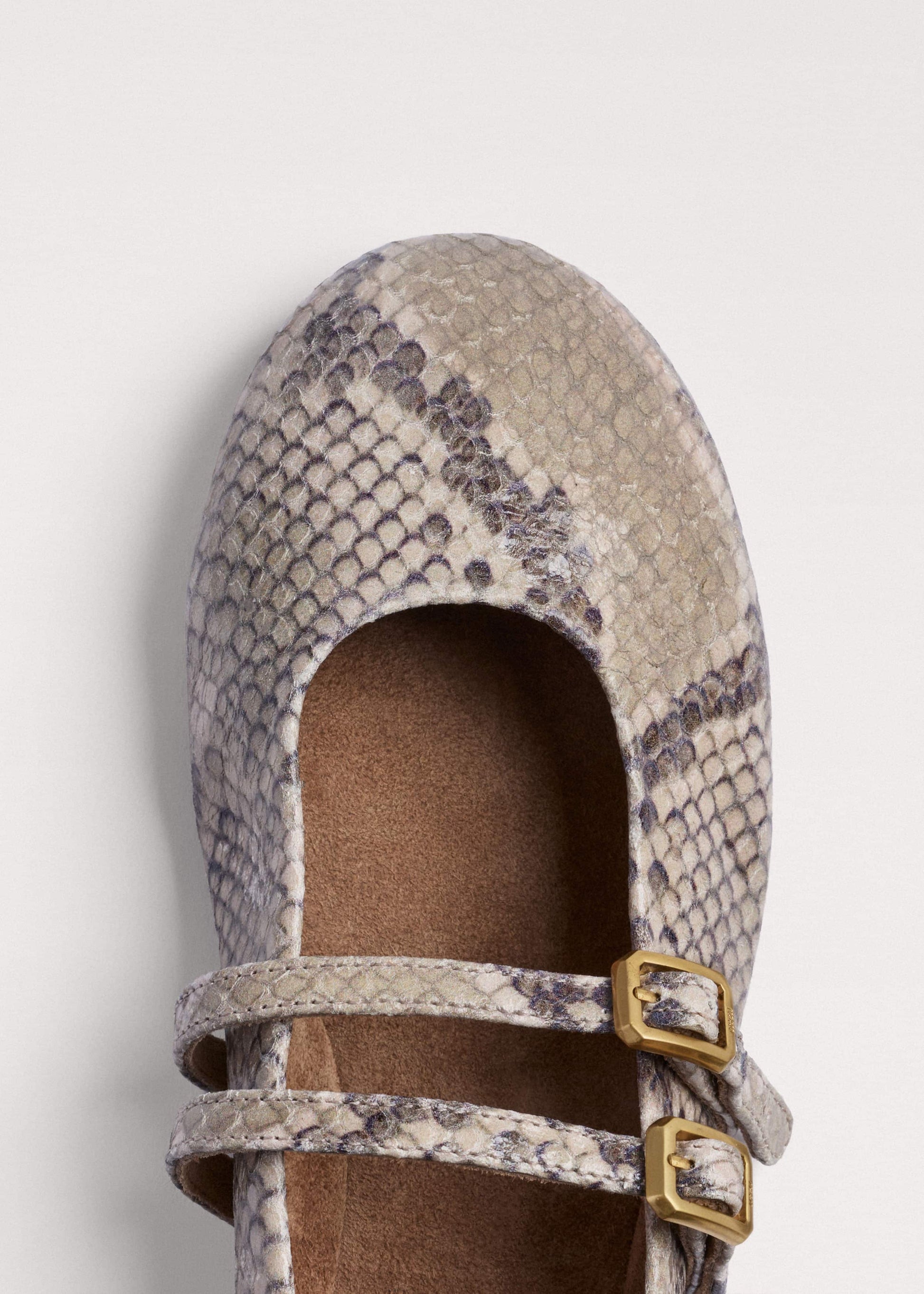 ME and EM Accessories Gray Snake Print Ballet Flat