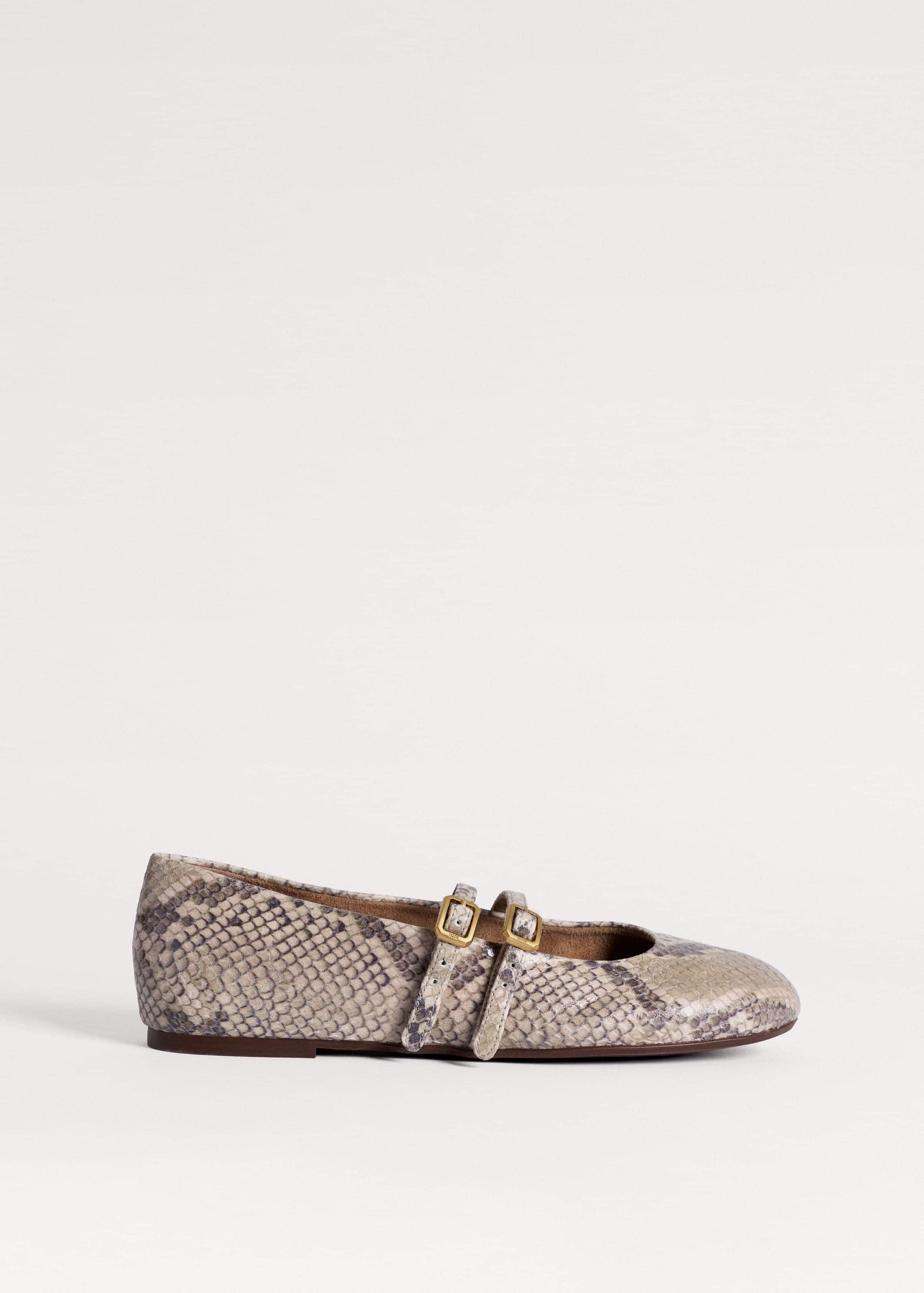 ME and EM Accessories Gray Snake Print Ballet Flat
