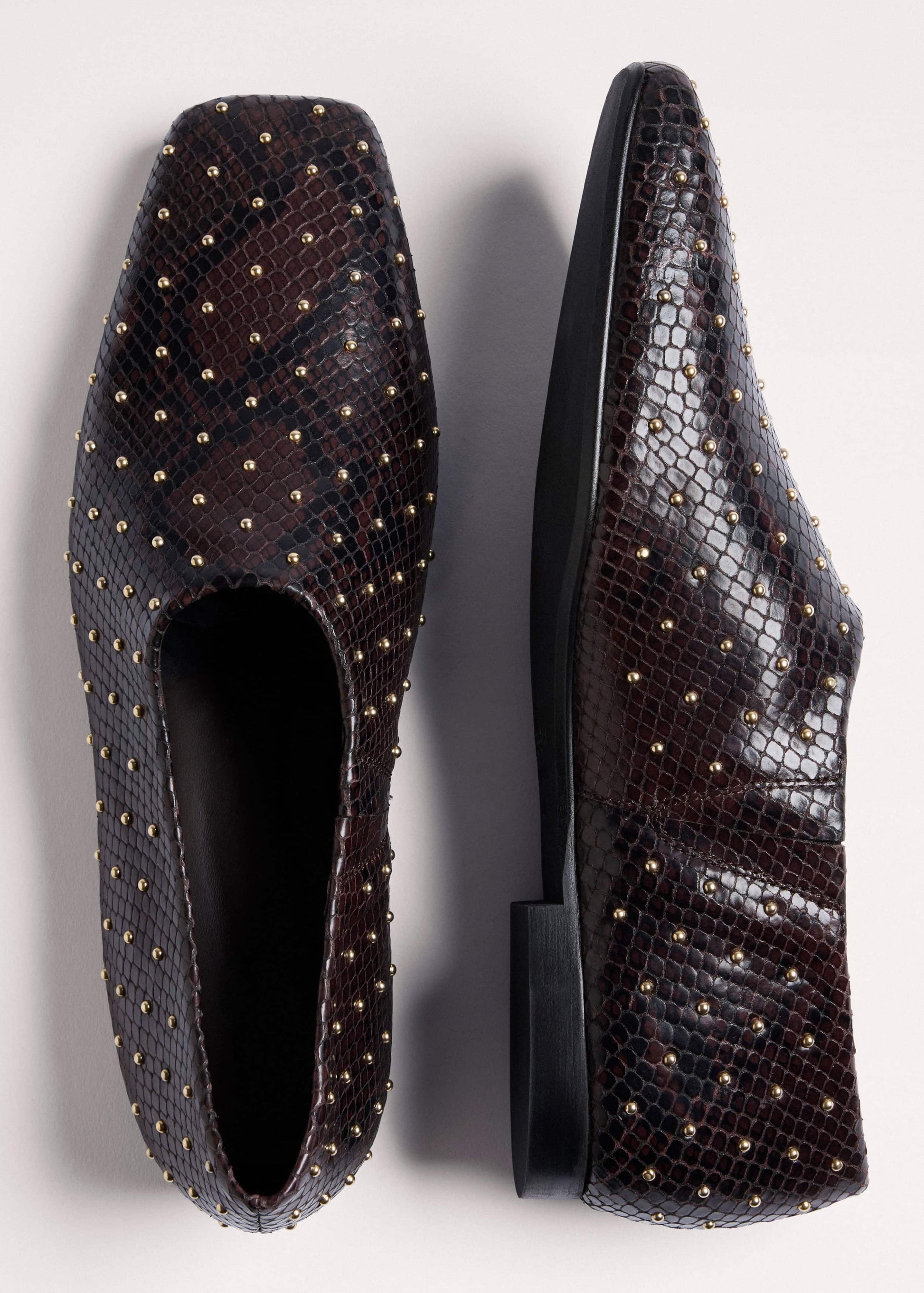 ME and EM Accessories Brown Square Toe Slipper