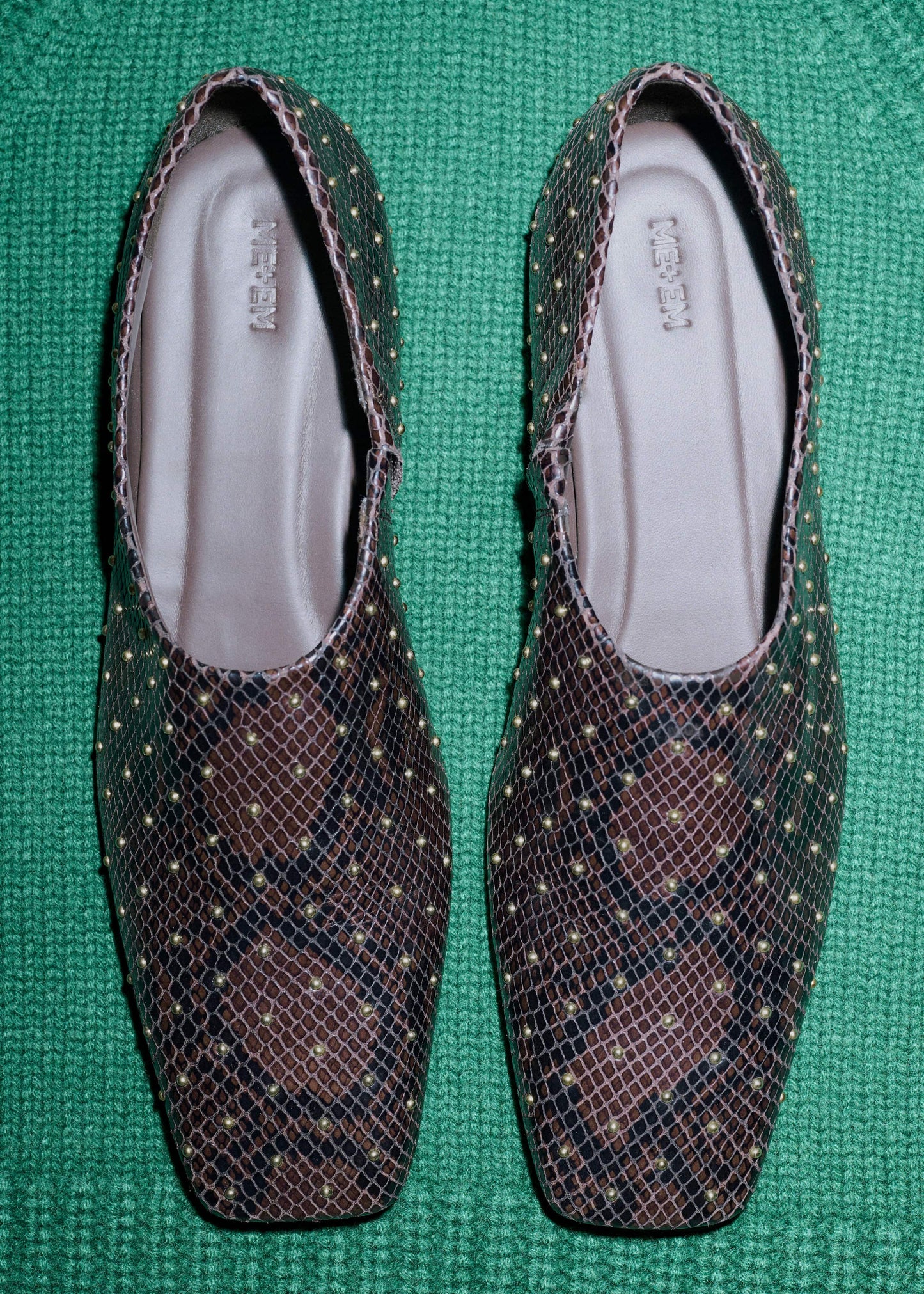 ME and EM Accessories Brown Square Toe Slipper