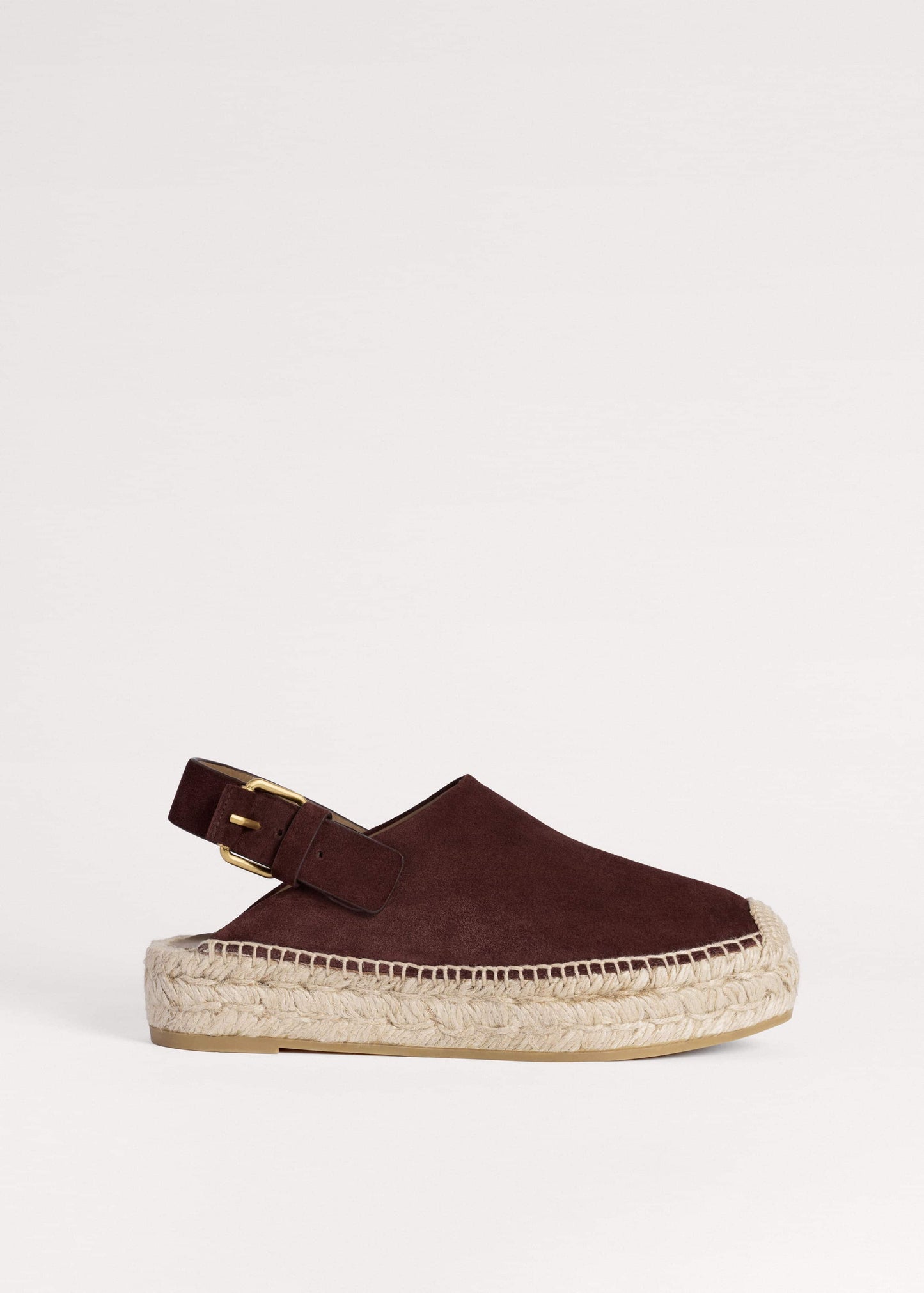 ME and EM Accessories Dark Cinnamon Suede Slingback Espadrille