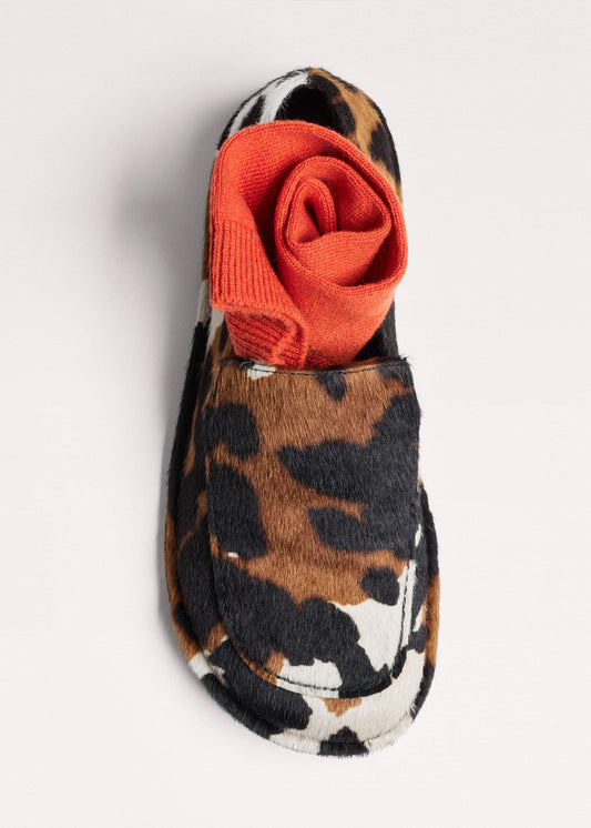 ME and EM Accessories Brown Cow Print Travel Loafer