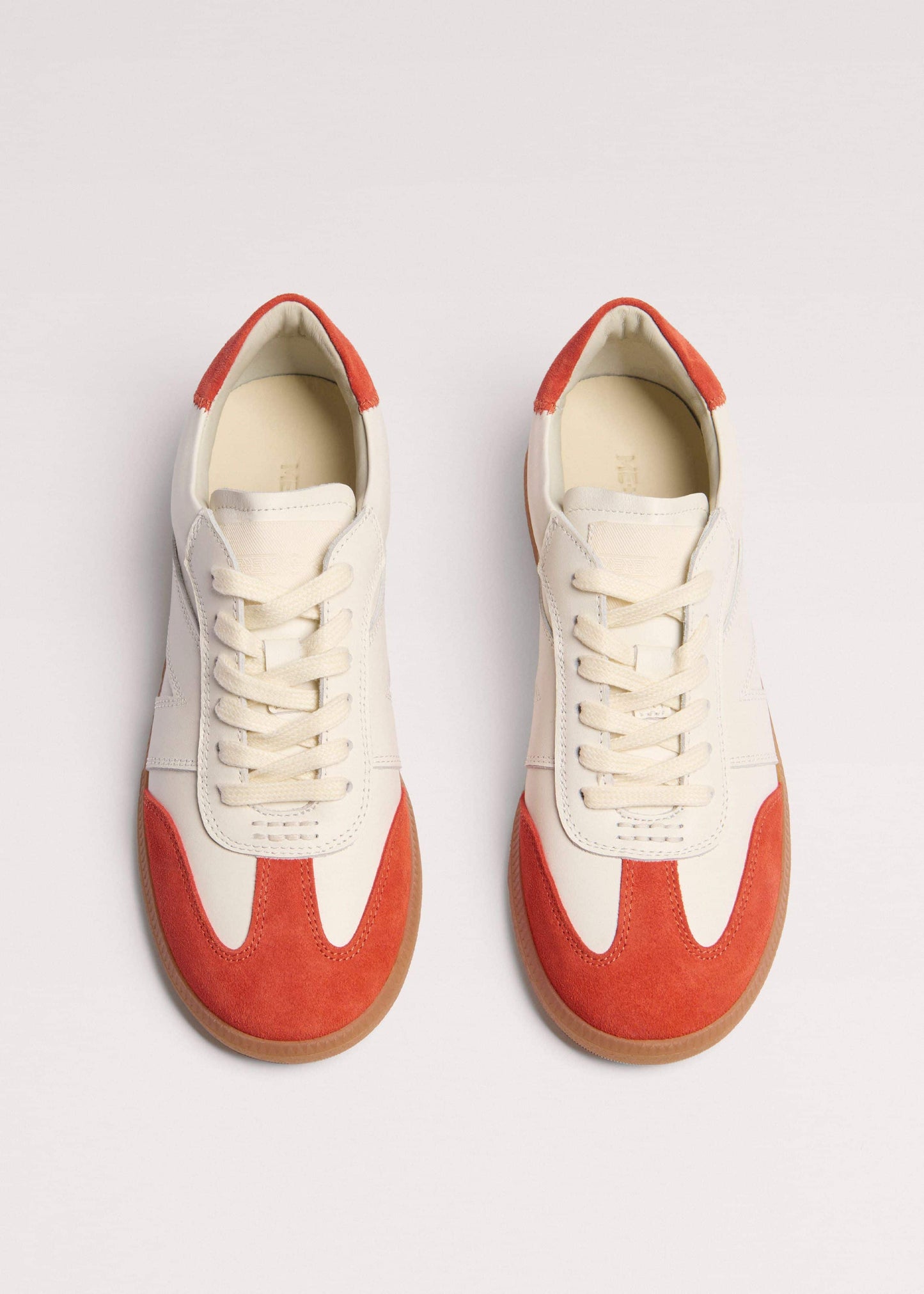ME and EM Accessories White + Orange Retro Trainer