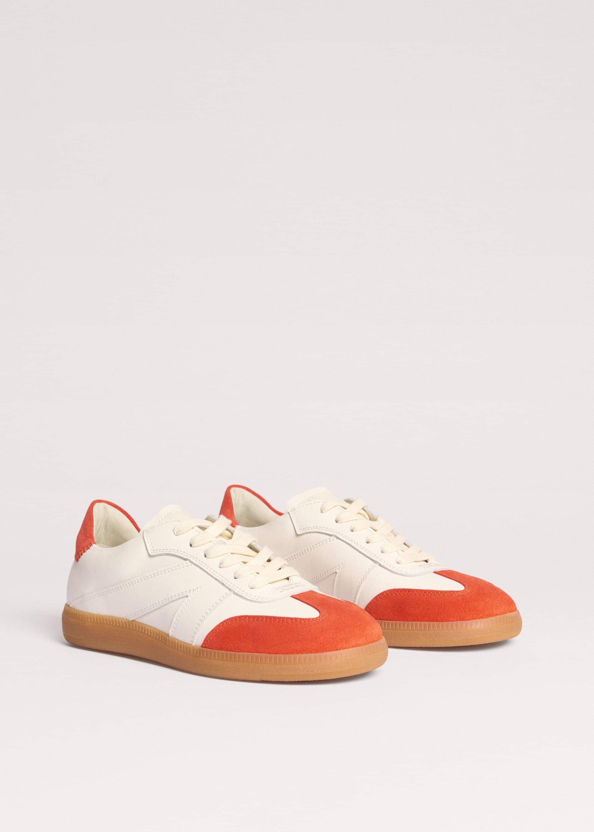 ME and EM Accessories White + Orange Retro Trainer