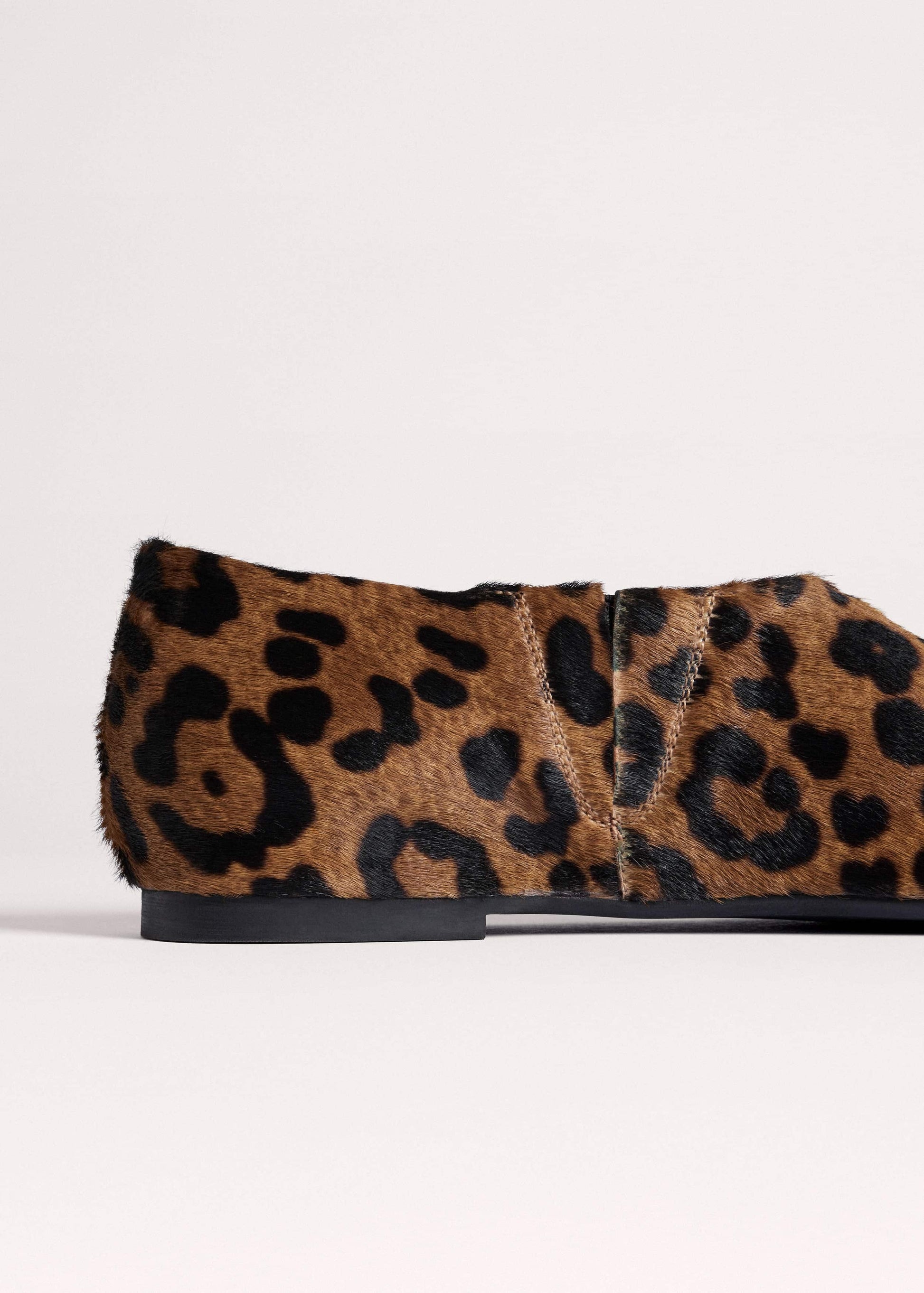 ME and EM Accessories Dark Brown Leopard Print Asymmetric Slipper