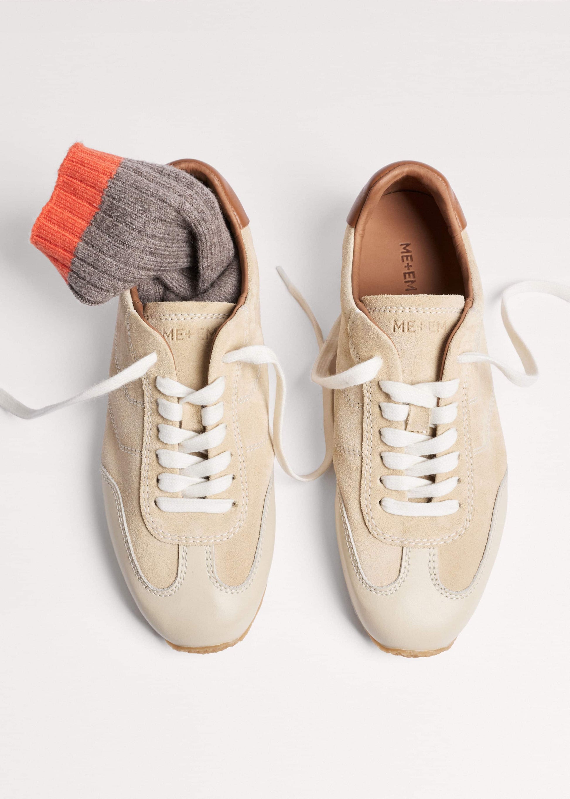 ME and EM Accessories Latte Retro Runner Sneaker
