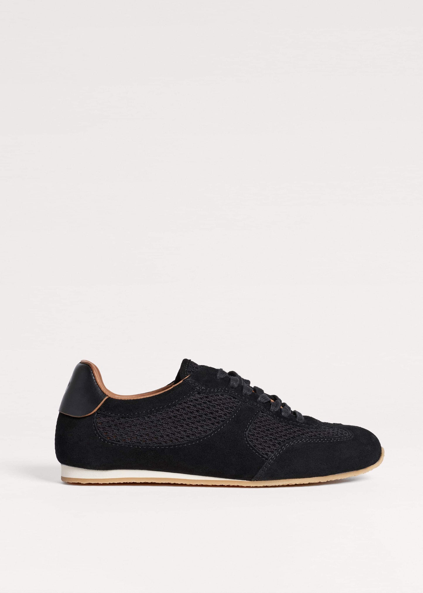 ME and EM Accessories Black Mesh Retro Runner Sneaker