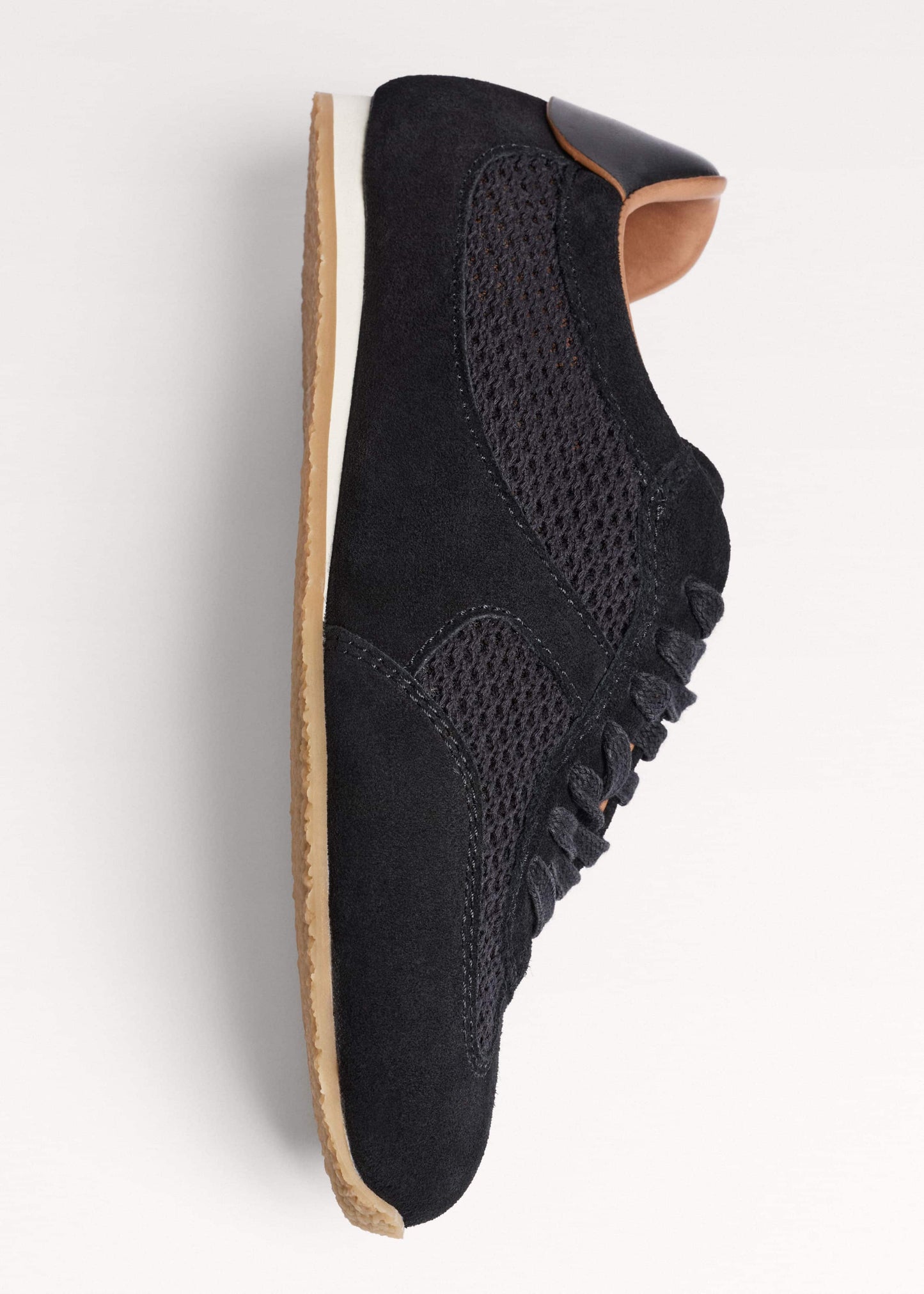 ME and EM Accessories Black Mesh Retro Runner Sneaker
