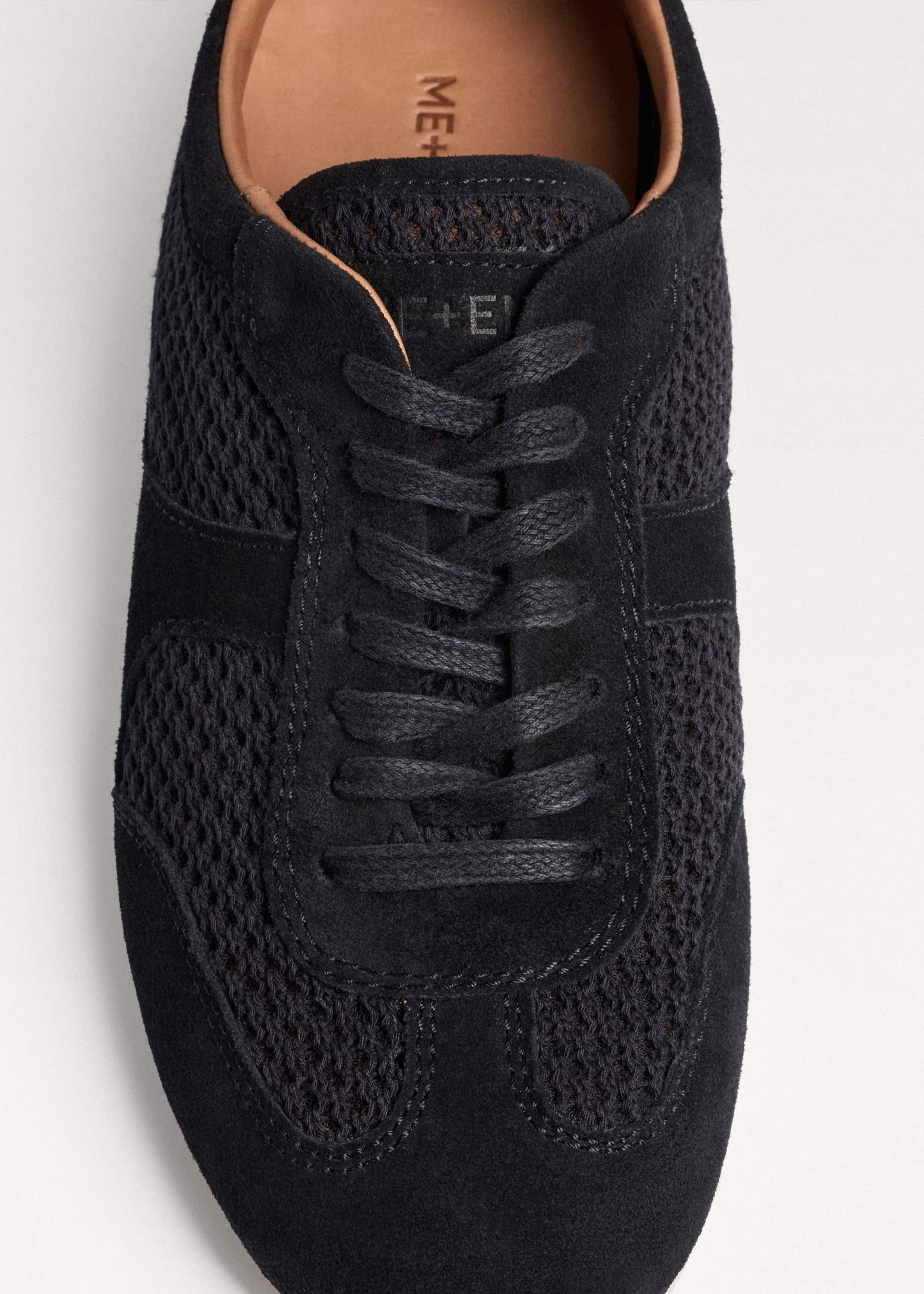 ME and EM Accessories Black Mesh Retro Runner Sneaker