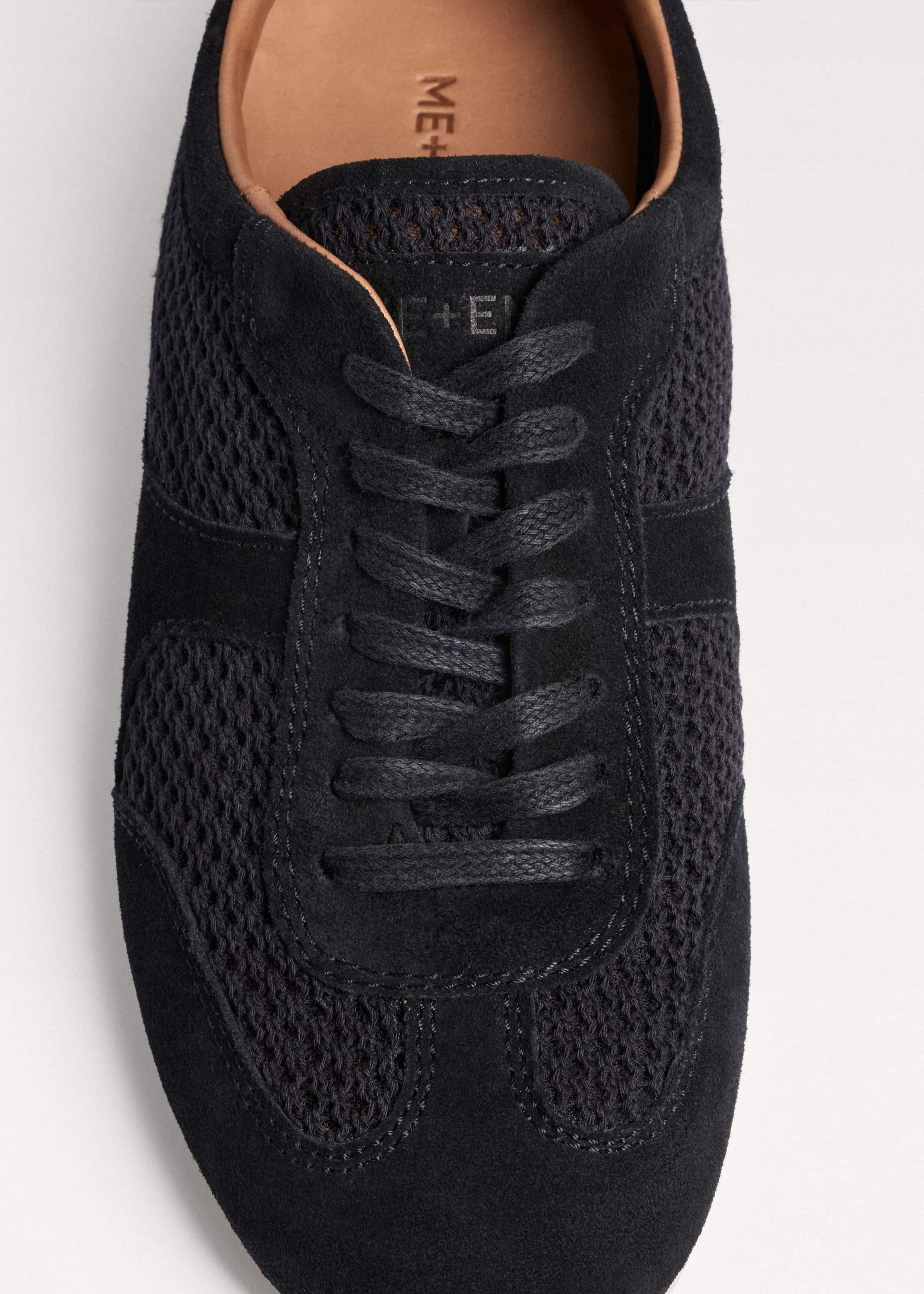 ME and EM Accessories Black Mesh Retro Runner Sneaker