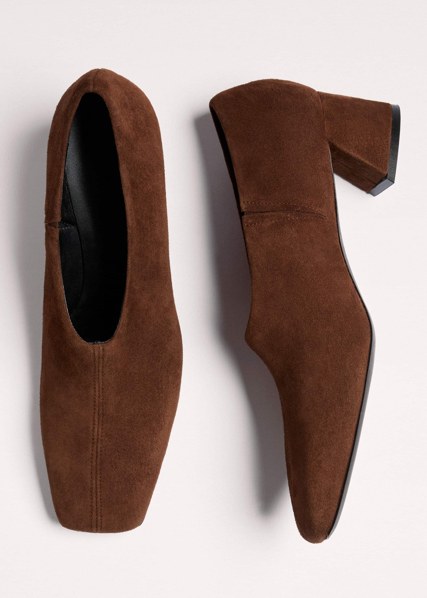 ME and EM Accessories Brown High Front Block Heel