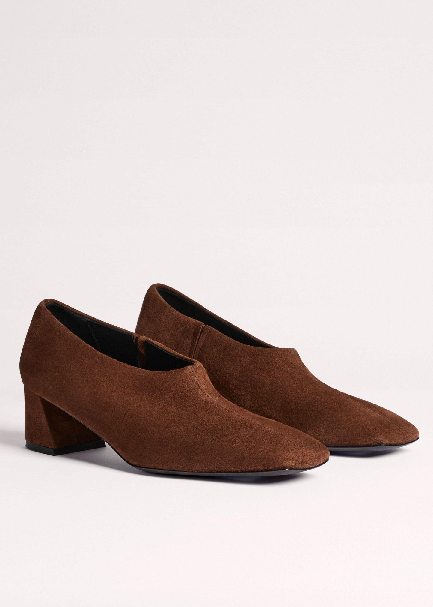 ME and EM Accessories Brown High Front Block Heel