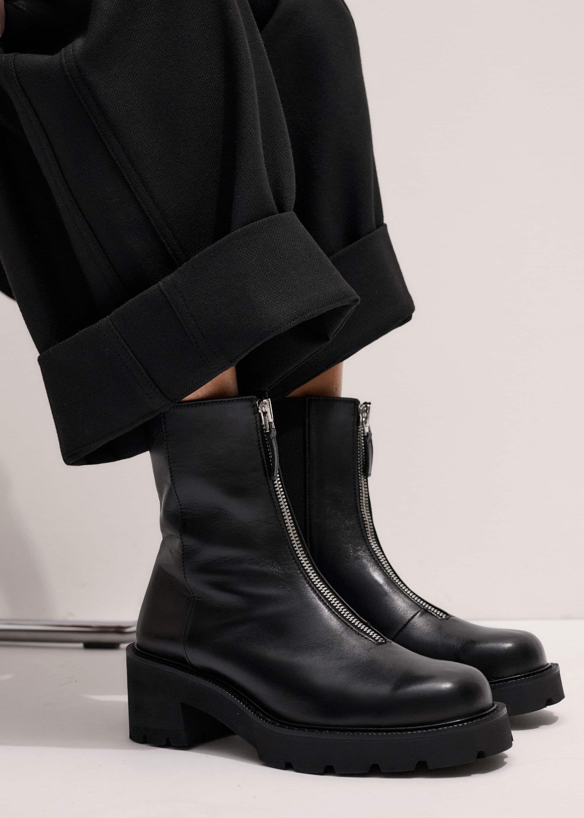 ME and EM Accessories Black Zip Front Boot